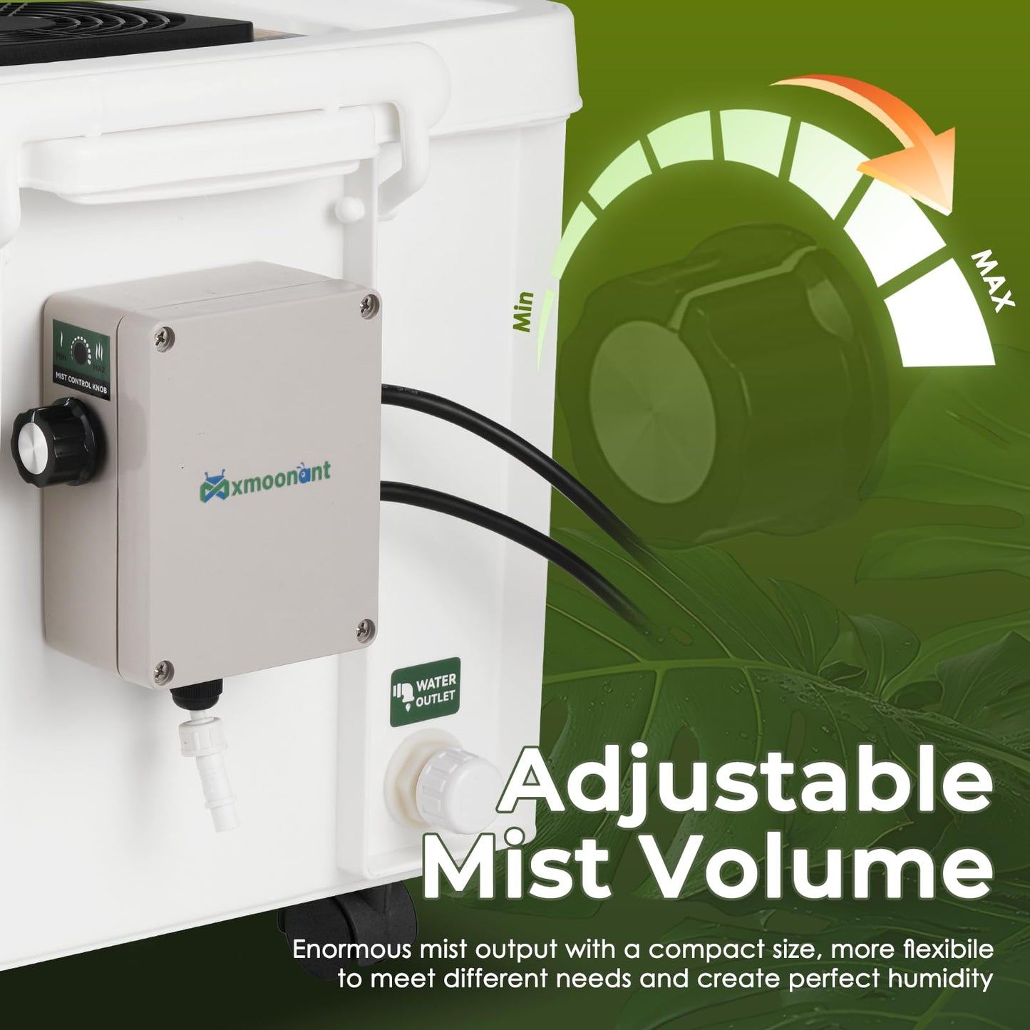 Mxmoonant 20kg/H Ultrasonic Mist Maker DIY Humidifier Kit, Adjustable Mist Volume | Automatic Water Filling | Humidity Controller Cool Mist Humidifier for Mushroom Growing, Greenhouses 110V