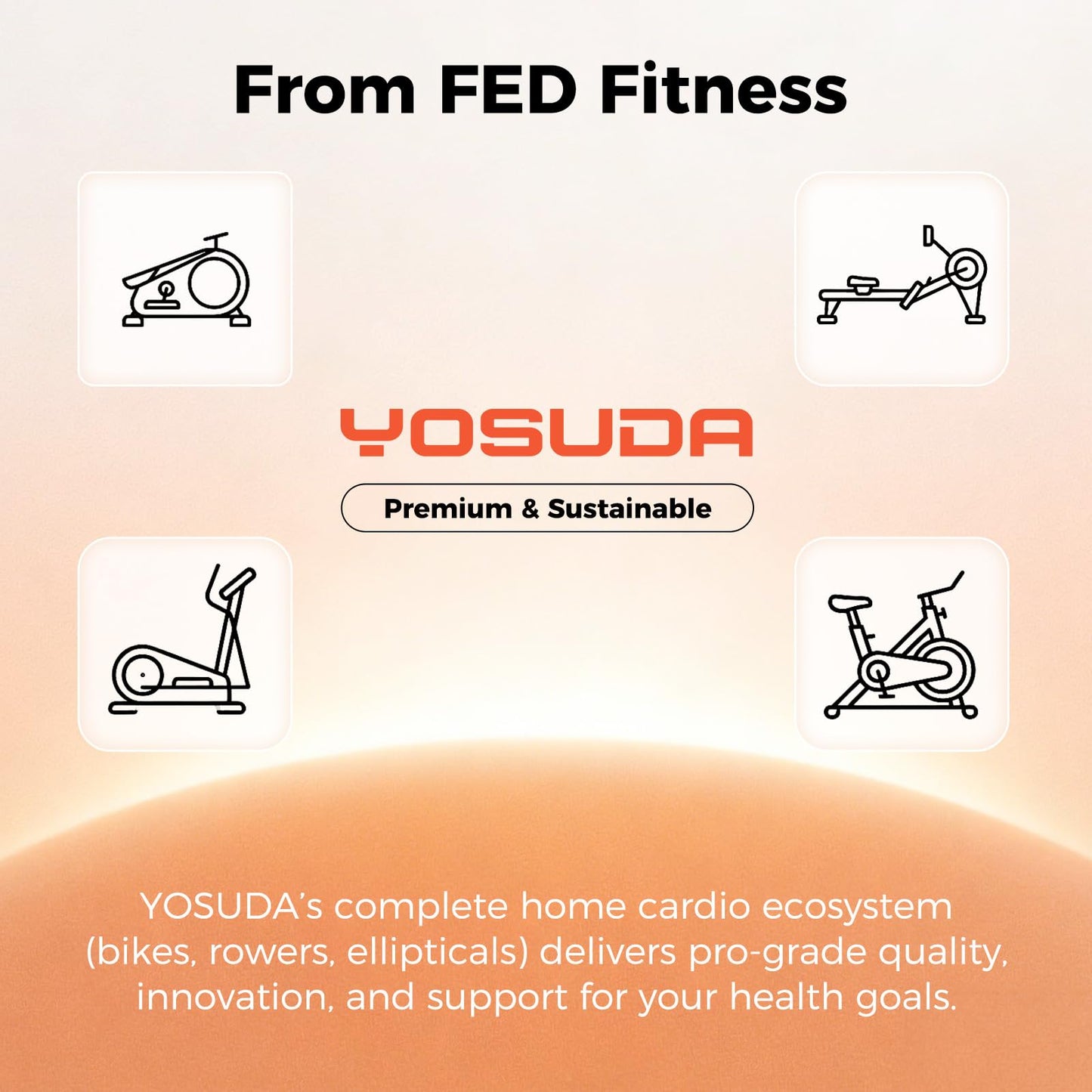 YOSUDA Exercise Bike, Brake Pad Stationary Bike for Home with Exclusive App, Magnetic Indoor Cycling Bike with 300 lb Weight Capacity, Low Noise, Tablet Holder and Fitness Courses for Weight Loss, Friction-Black