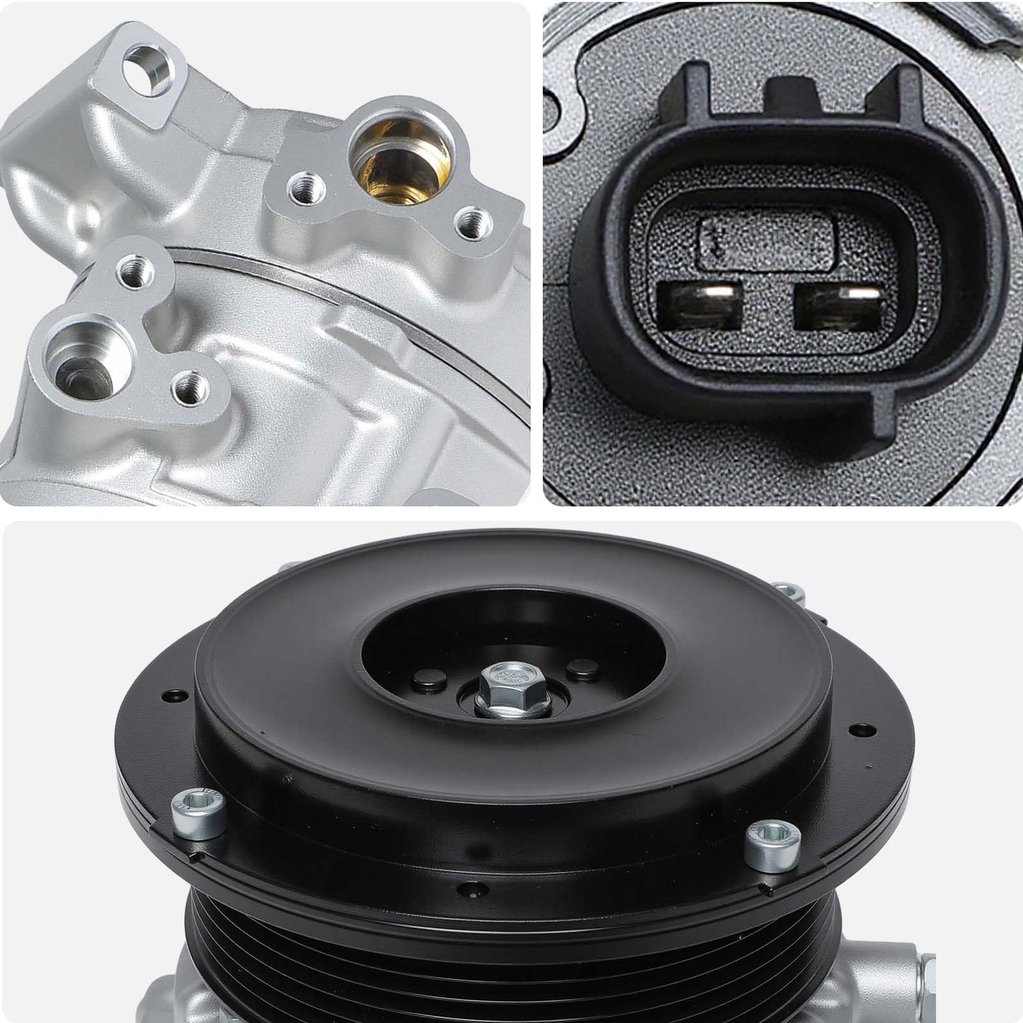 AISIN AFTERMARKET ACCT-00568 Air Conditioner AC Compressor - Compatible with Toyota RAV4 2006-2008 2.4L, Camry 2007-2009 2.4L - with 7-Pulley Groove, with Clutch