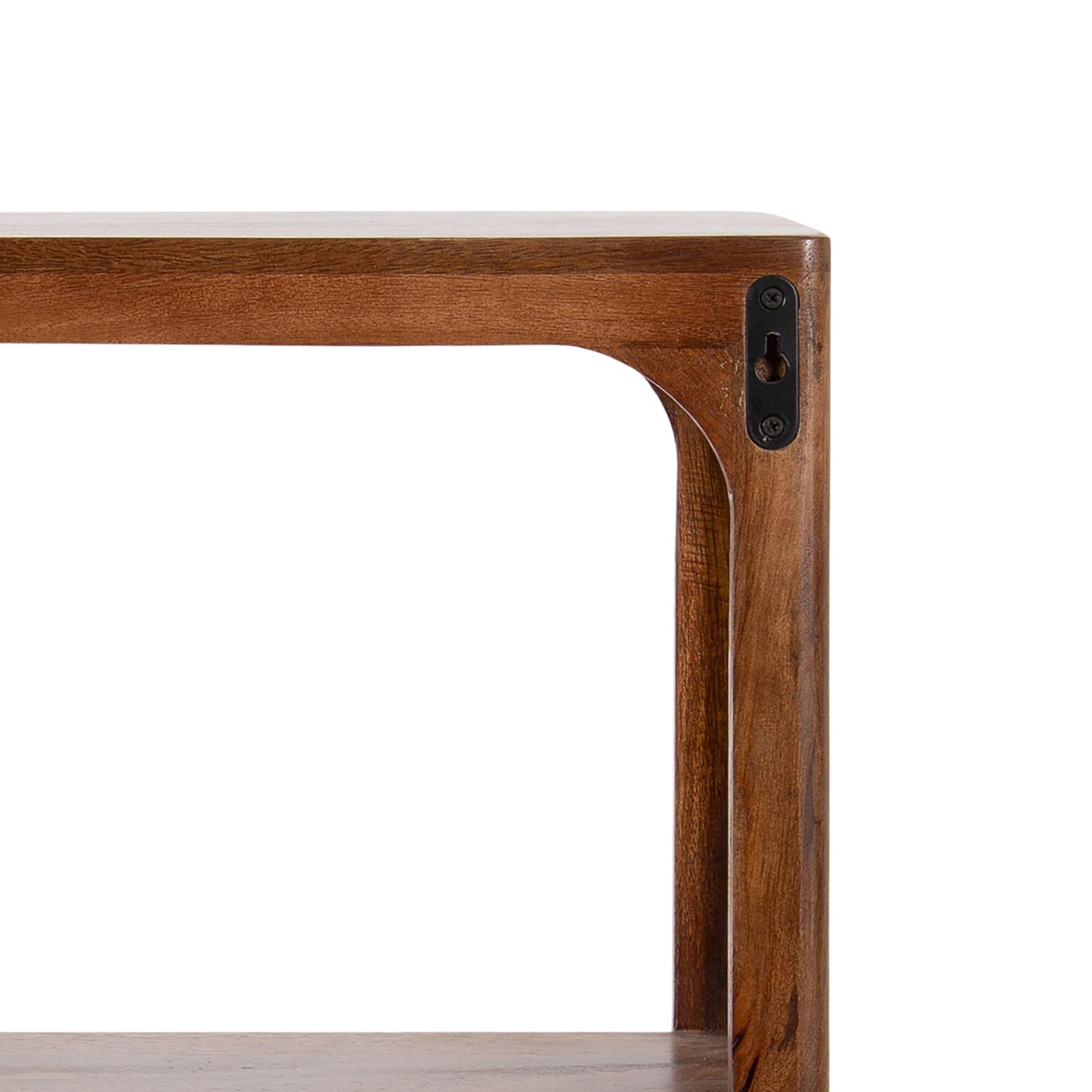 Kate and Laurel Dahl Modern Mango Wood Tiered Wall Shelf, 18 x 7 x 22, Walnut Brown, Decorative Over the Toilet Shelf for Use as Bathroom Storage or Living Room Display Shelving