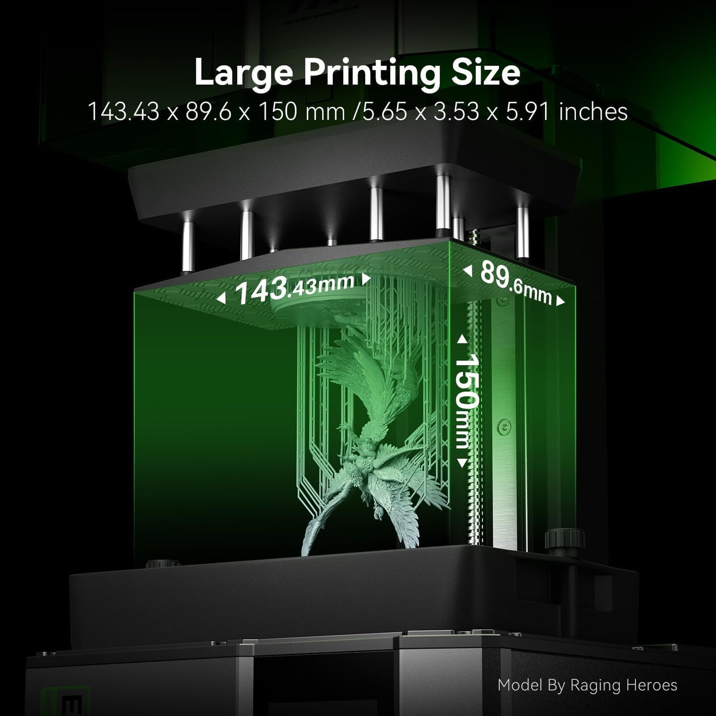ELEGOO Mars 5 Resin 3D Printer with 4K Mono LCD,Automatic Leveling, Desktop 3D Printer with Printing Size of 5.65 × 3.53 × 5.91 inches