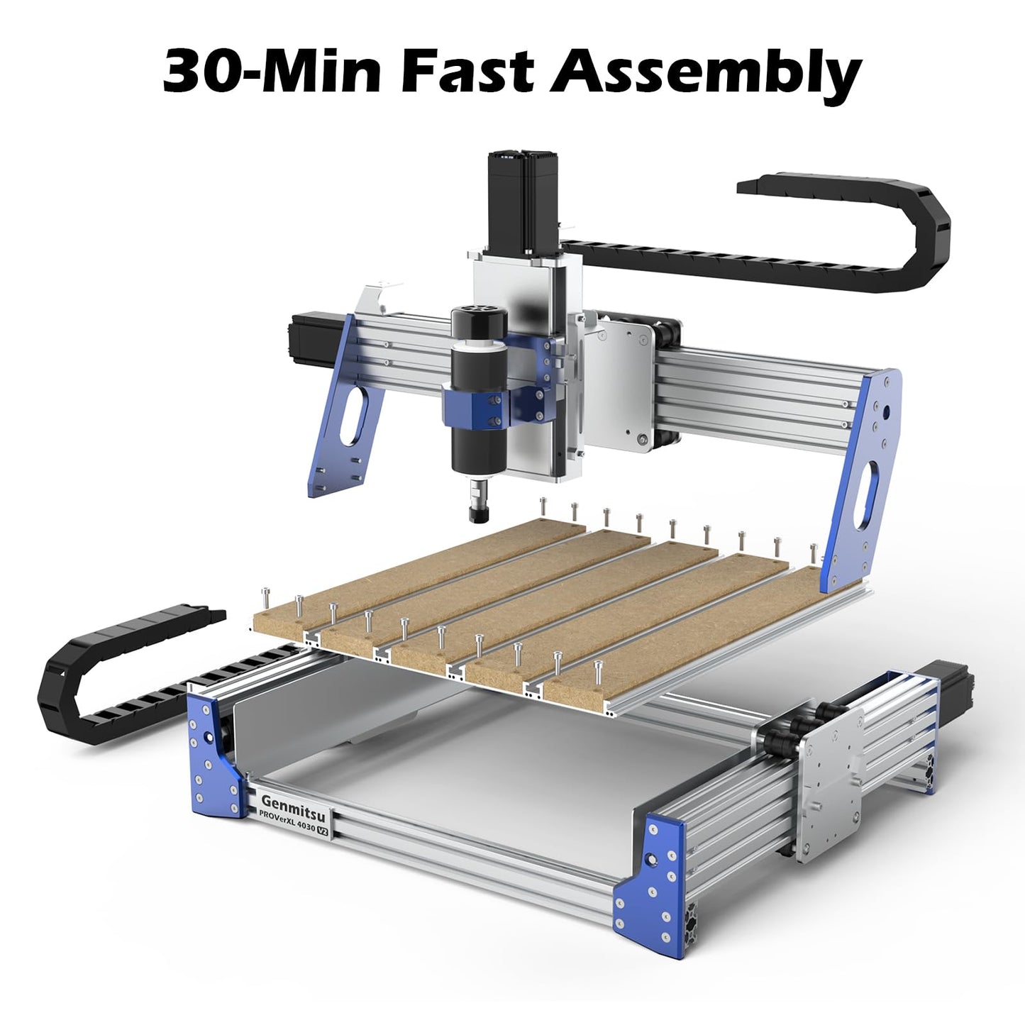 Genmitsu CNC Router Machine PROVerXL 4030 V2, NEMA 23 Closed-Loop Stepper Motor, 3 Axis Milling Machine with 400W Spindle, Fast Speed for Wood Metal Acrylic PCB MDF, Working Area 400 x 300 x 110mm