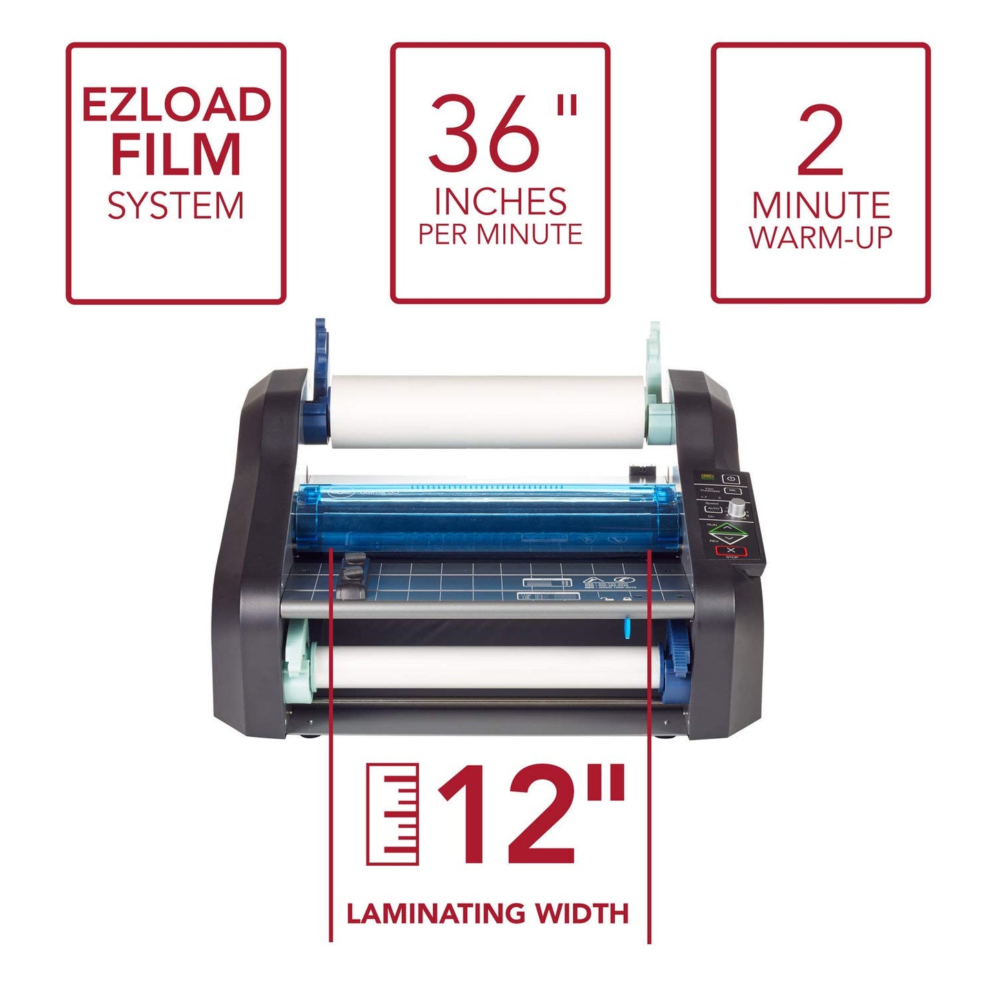 GBC Ultima 35 EZ Load Thermal Roll Laminator, 12" Maximum Width, Less than 2 Minute Warm-Up (1701680)