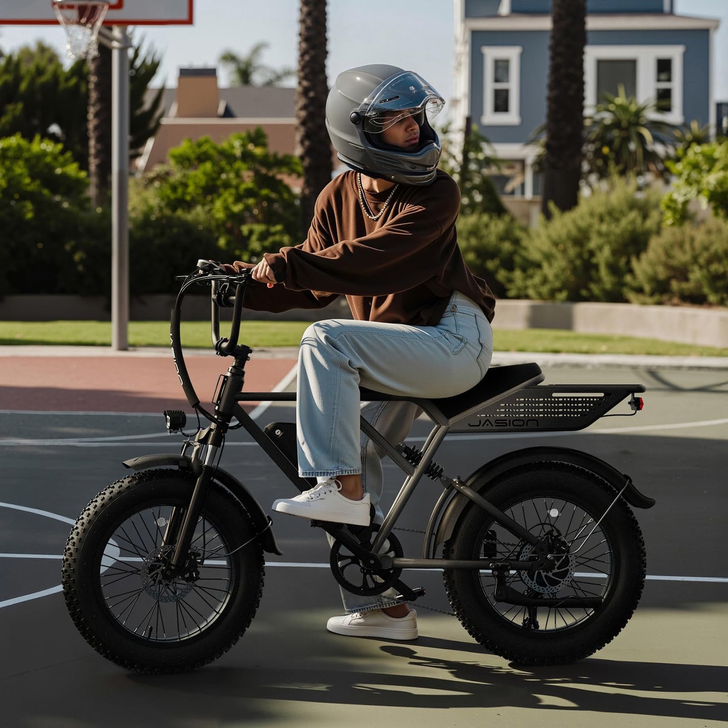 Jasion RetroVolt Electric Bike for Adults, [2000W Peak Motor & 30 MPH & 70-Miles], 48V 13AH Removable Battery, Hydraulic Brakes E Bike, 20'' X 4'' Fat Tire Electric Dirt Bike for Beach,Road