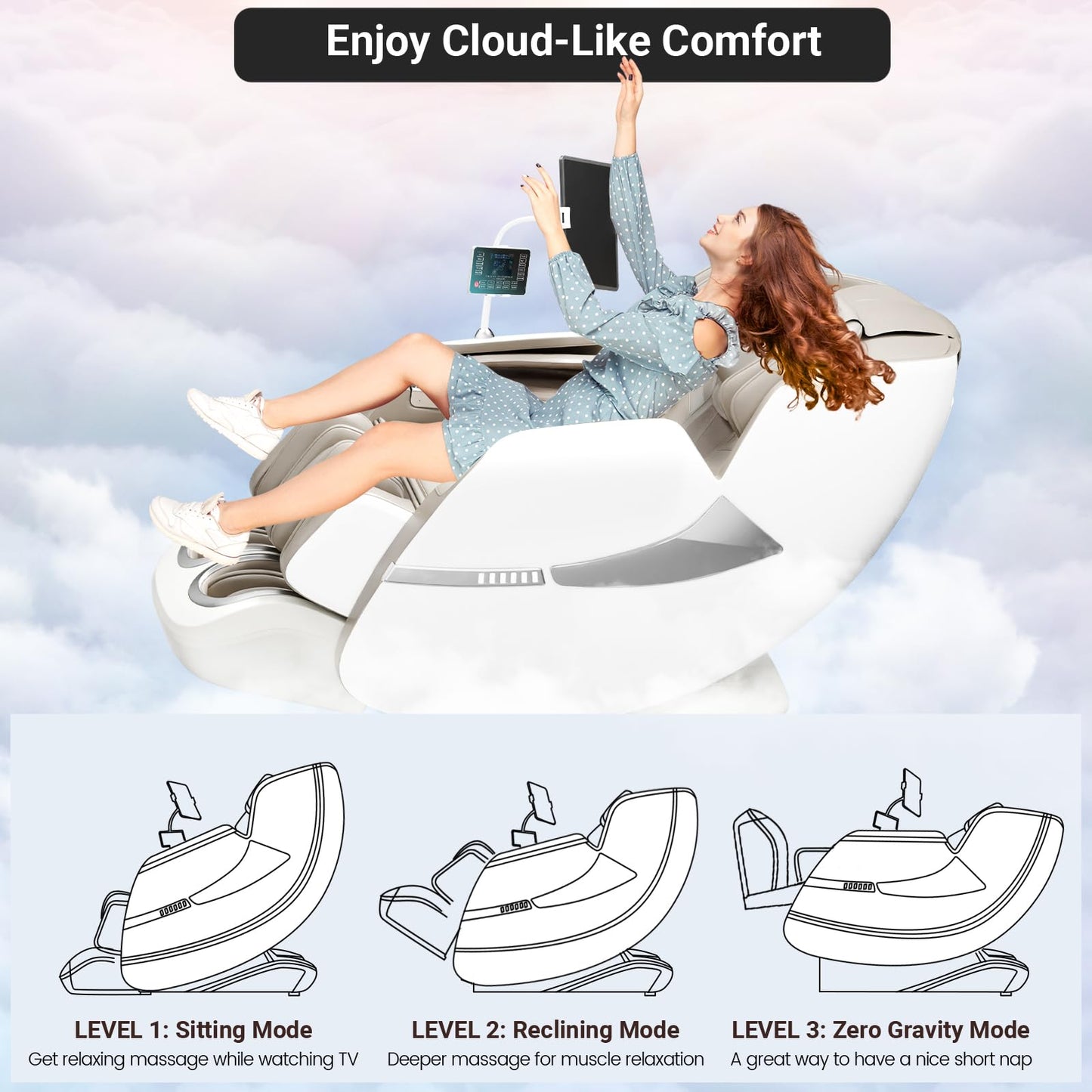 KoziSense A18 3D Massage Chair Full Body, Zero Gravity SL-Track Shiatsu Massage Recliner Chair with Heat, AI Control, Body Scan and Calfrest Extension (Upgraded)