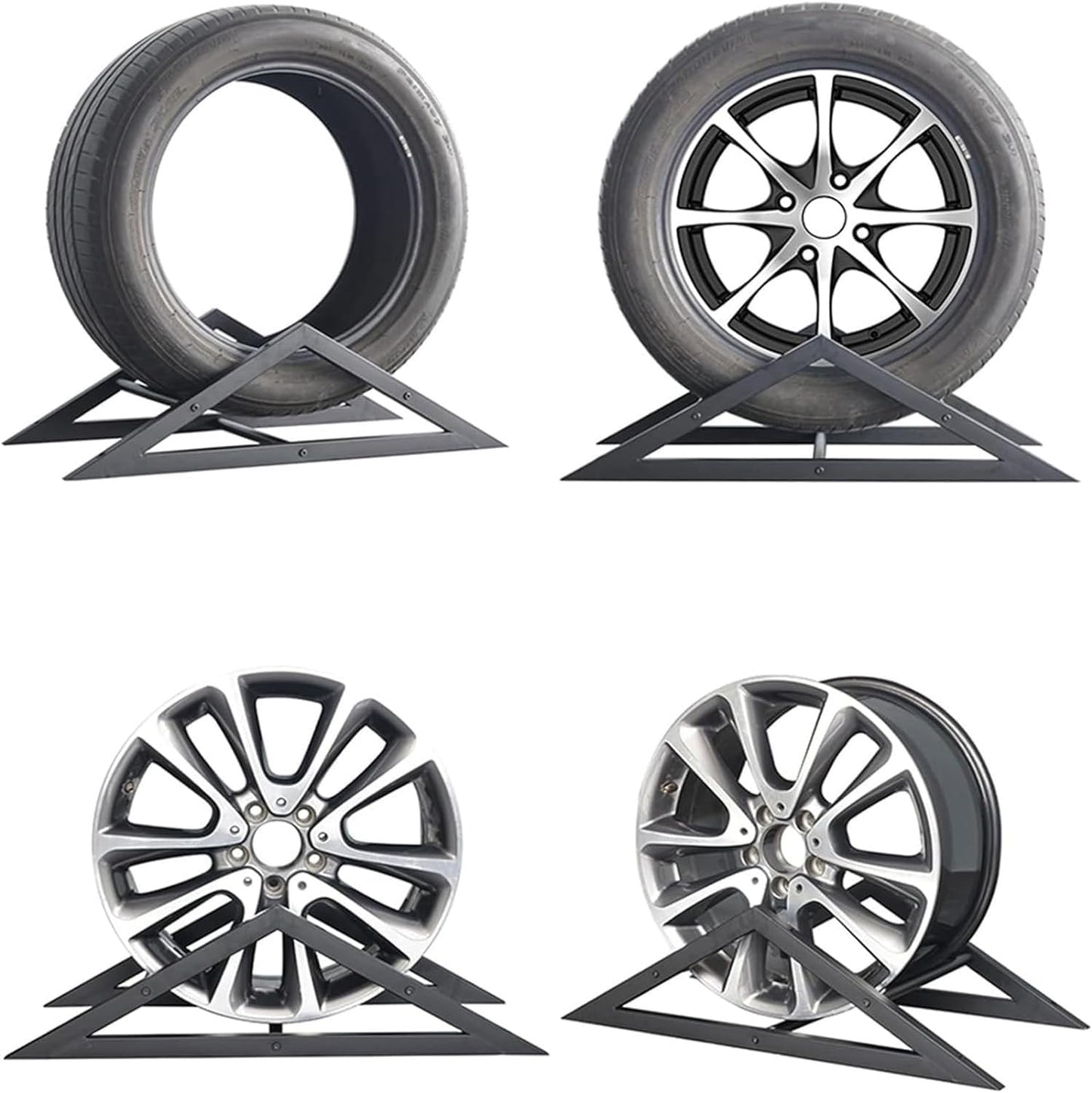 Aimery Rims Tire Rack for Garage, Hexagon Display Rack, Steel Spare Tyre Organizer, Wheel Organizer Holder(D)