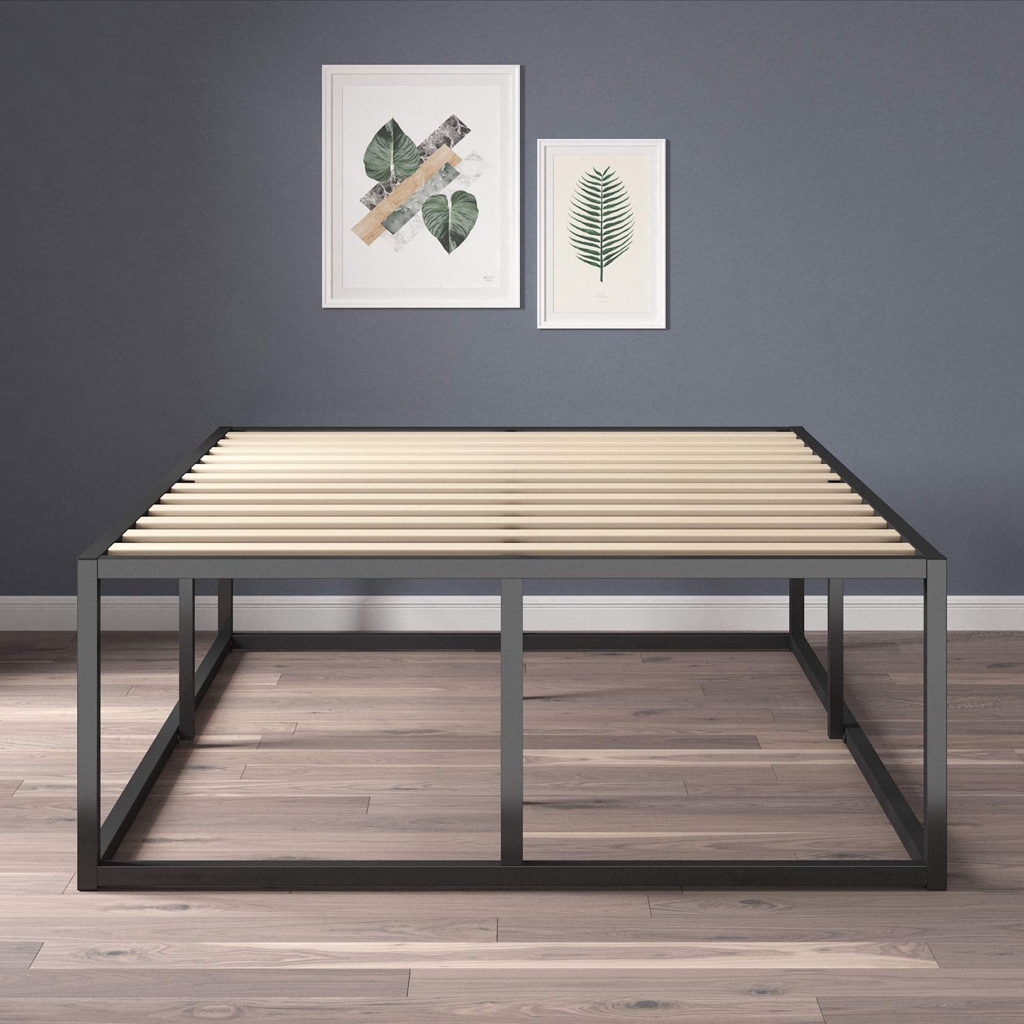 Zinus 18 Inch Platforma Bed Frame/Mattress Foundation/Boxspring Optional/Wood Slat Support, King