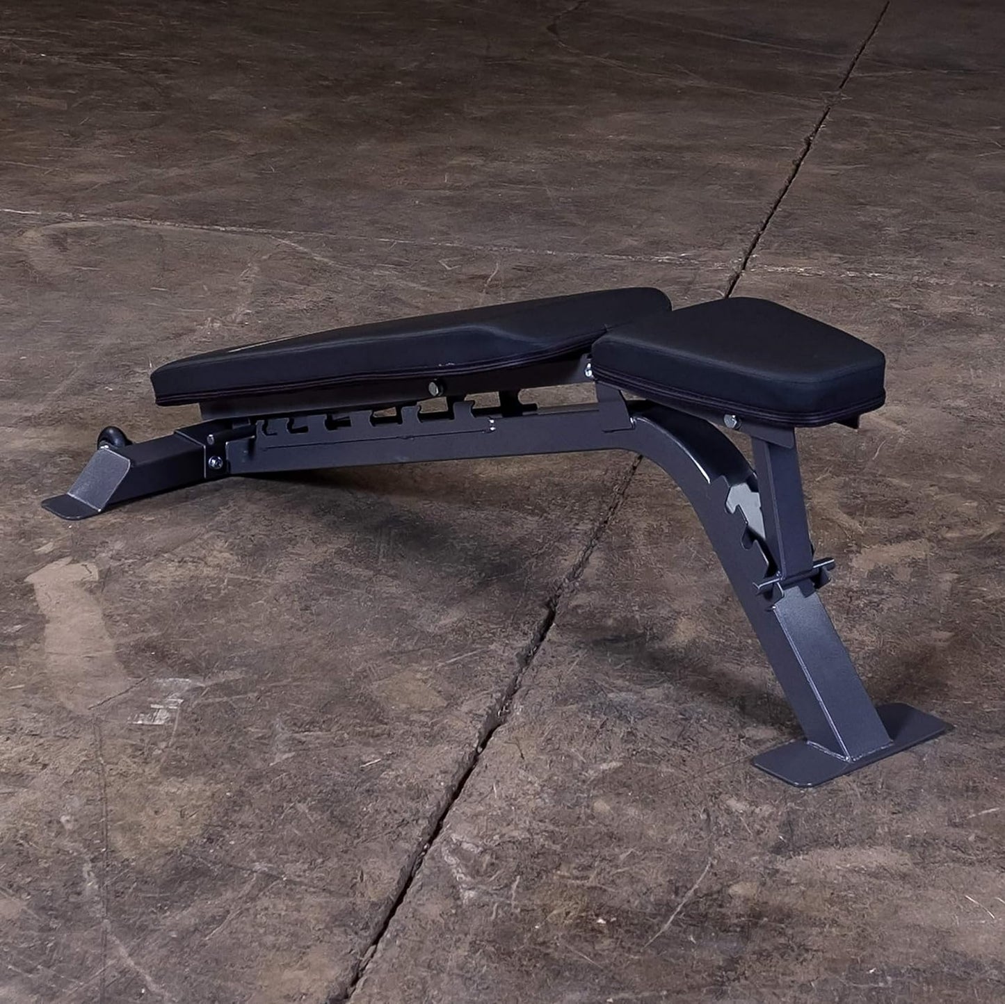 Body-Solid Powerline (PFI150) Adjustable Bench - Durable Home Gym Weight Bench with Incline/Decline Settings, Compatible with Power Racks (Midnight Black)