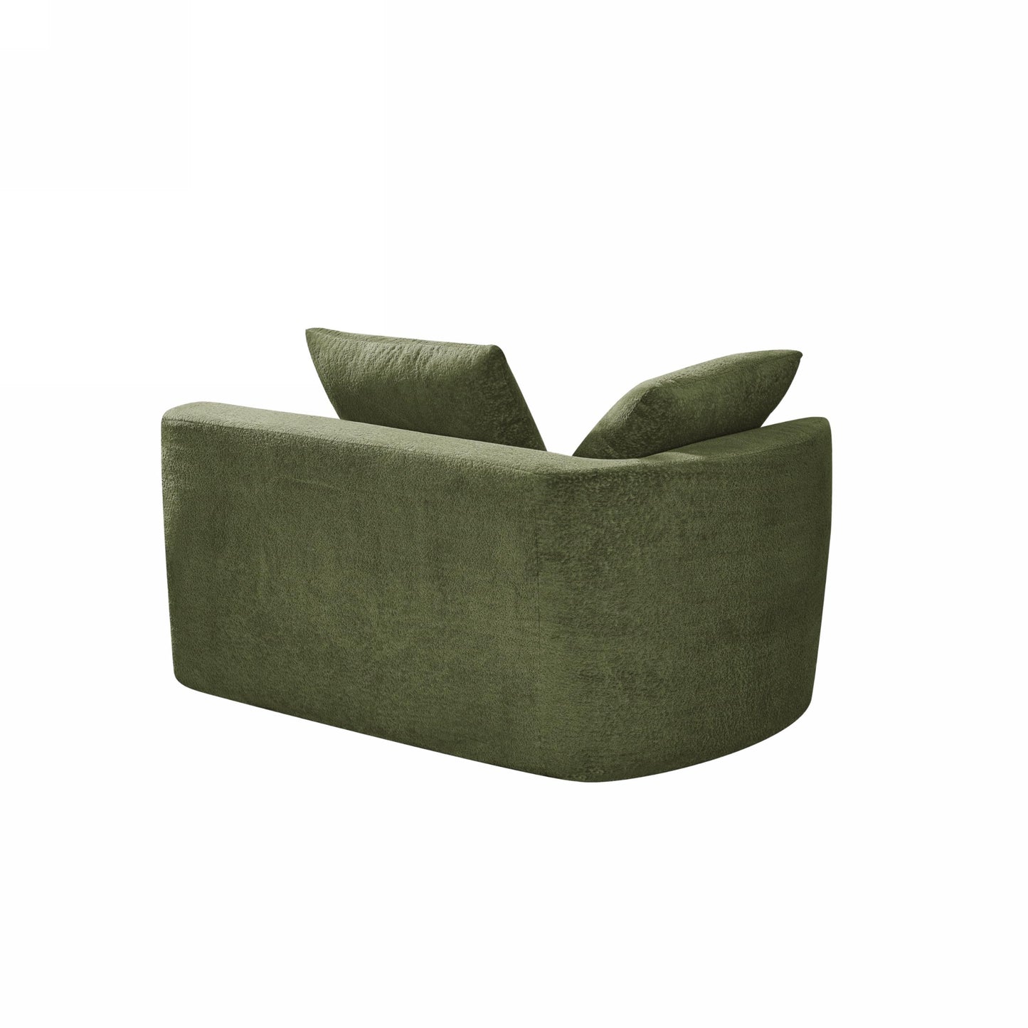Christopher Knight Home 116" Modern Curved Sectional Sofa 2 Piece Set with Chaise Lounge, High-Density Compressed Sponge Couch, Fully Assembled Right Hand Facing Sofa for Living Room Lounge, Green