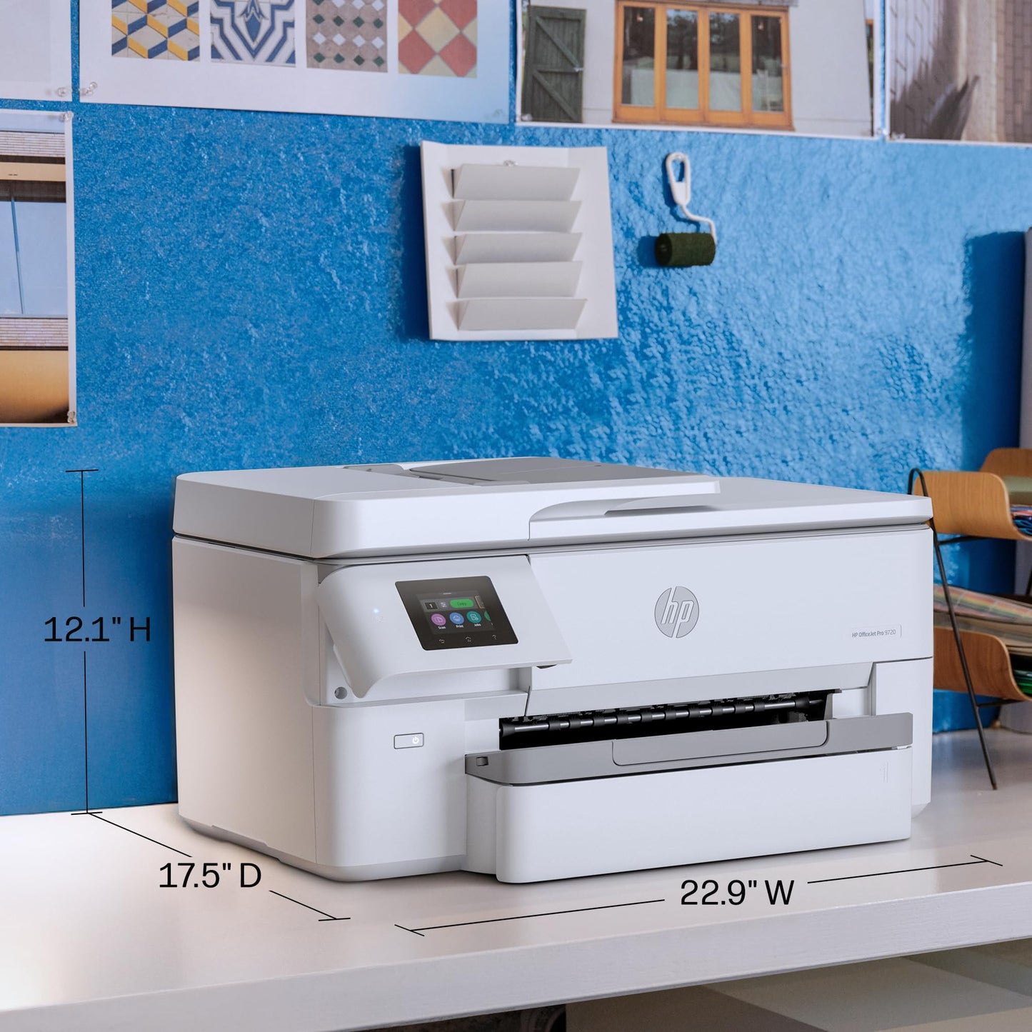HP OfficeJet Pro 9720 Wide-Format Wireless All-in-One Color Inkjet Printer, Print, scan, Copy, fax up to 11x17, ADF, Duplex Printing Best-for-Office, 3 Month Trial of Instant Ink Included (C2XF9A)
