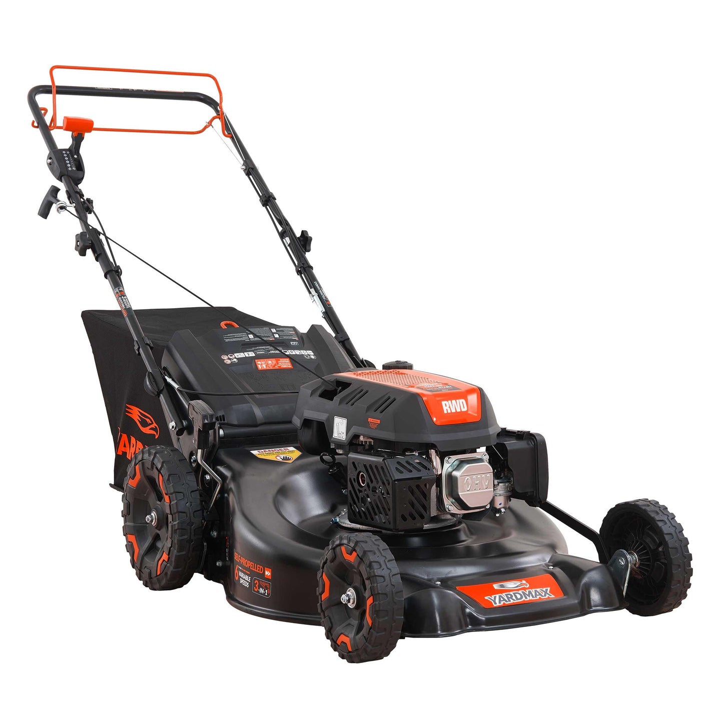 24 in. 201 cc Select PACE 6 Speed CVT High Wheel RWD 3-in-1 Gas Walk Behind Self-Propelled Lawn Mower W/Recoil Start