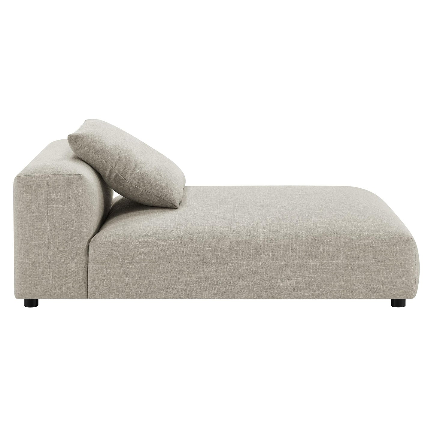 Modway Solace Modular Fabric Sectional Sofa with Chaise in Linen - Comfy Upholstered Deep Seat Sofa - Modern L-Shaped 2-Piece Sectional Sofa Set - 3 Seater Sofa for Living Room