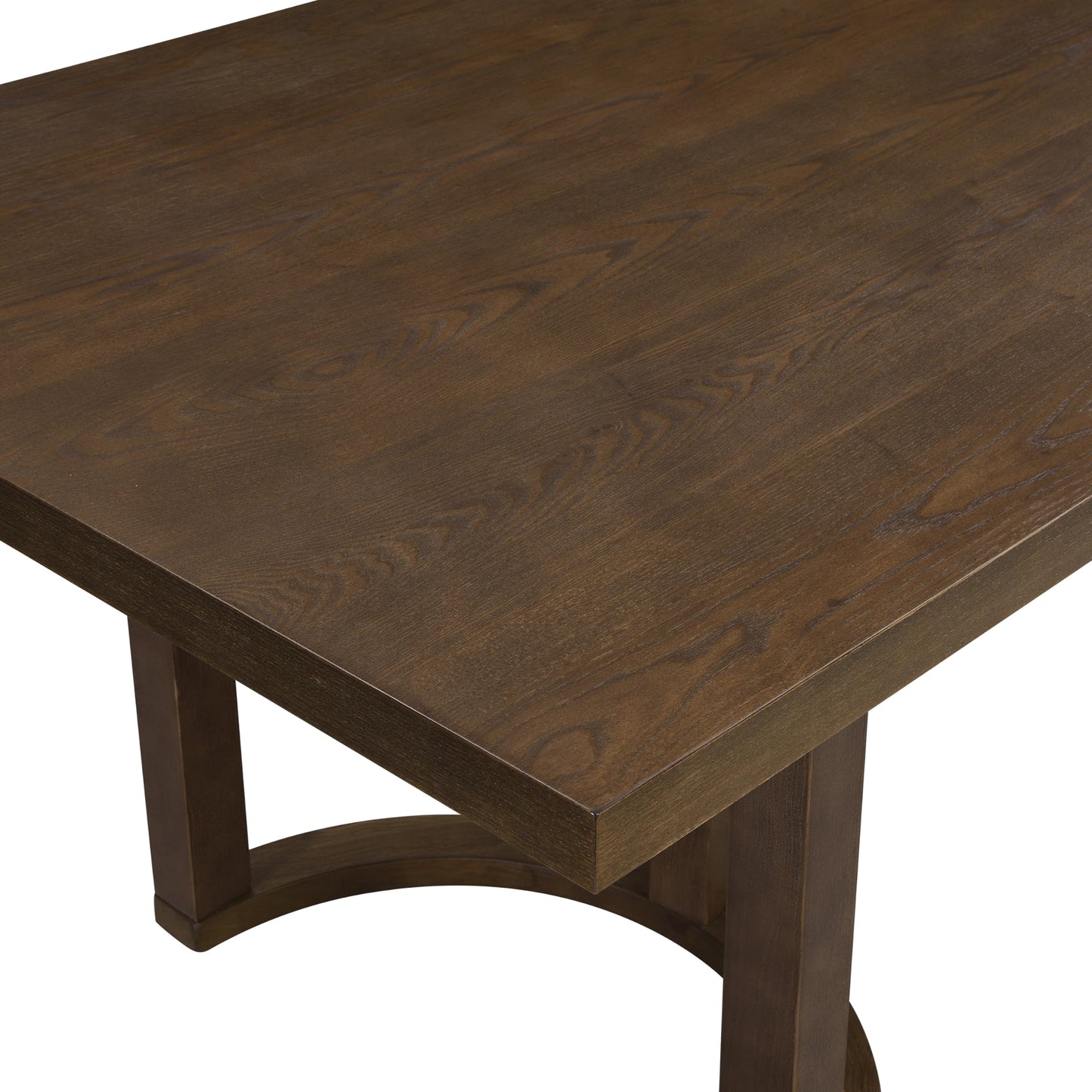 Christopher Knight Home Evat 95 Inch Dining Table for 6-8 People, Modern Kitchen Table with U-Shaped Legs, Large Wooden Rectangular Farmhouse Dinner Furniture for Dining Room, Home Office, Walnut