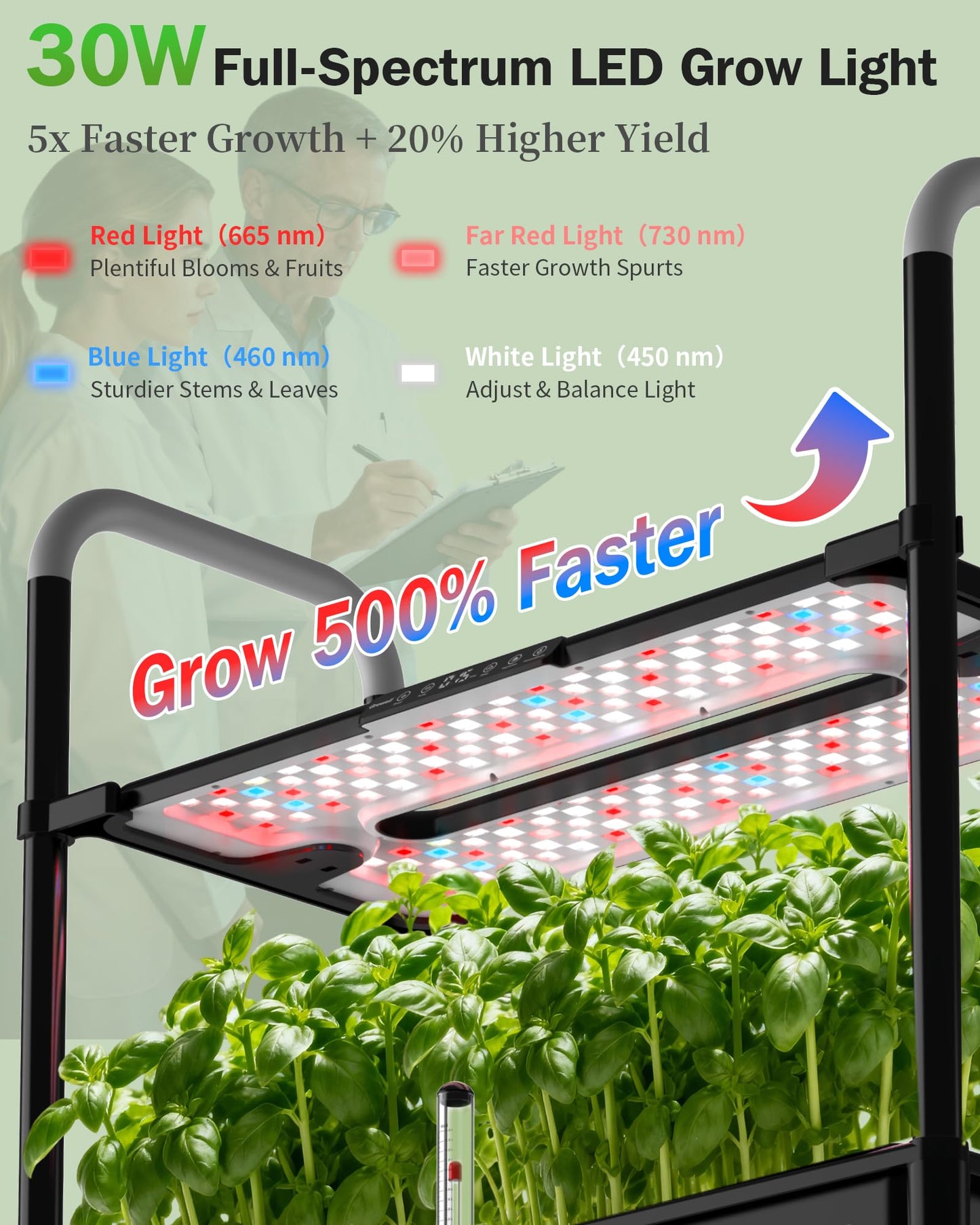Growell Large Hydroponics Growing System Kit, 81 Pods Vertical Indoor Herb Garden Kit with LED Grow Light & Independent Water Pump, 42L Movable Indoor Planter Perfect Gardening Gifts (3 Tier-Black)