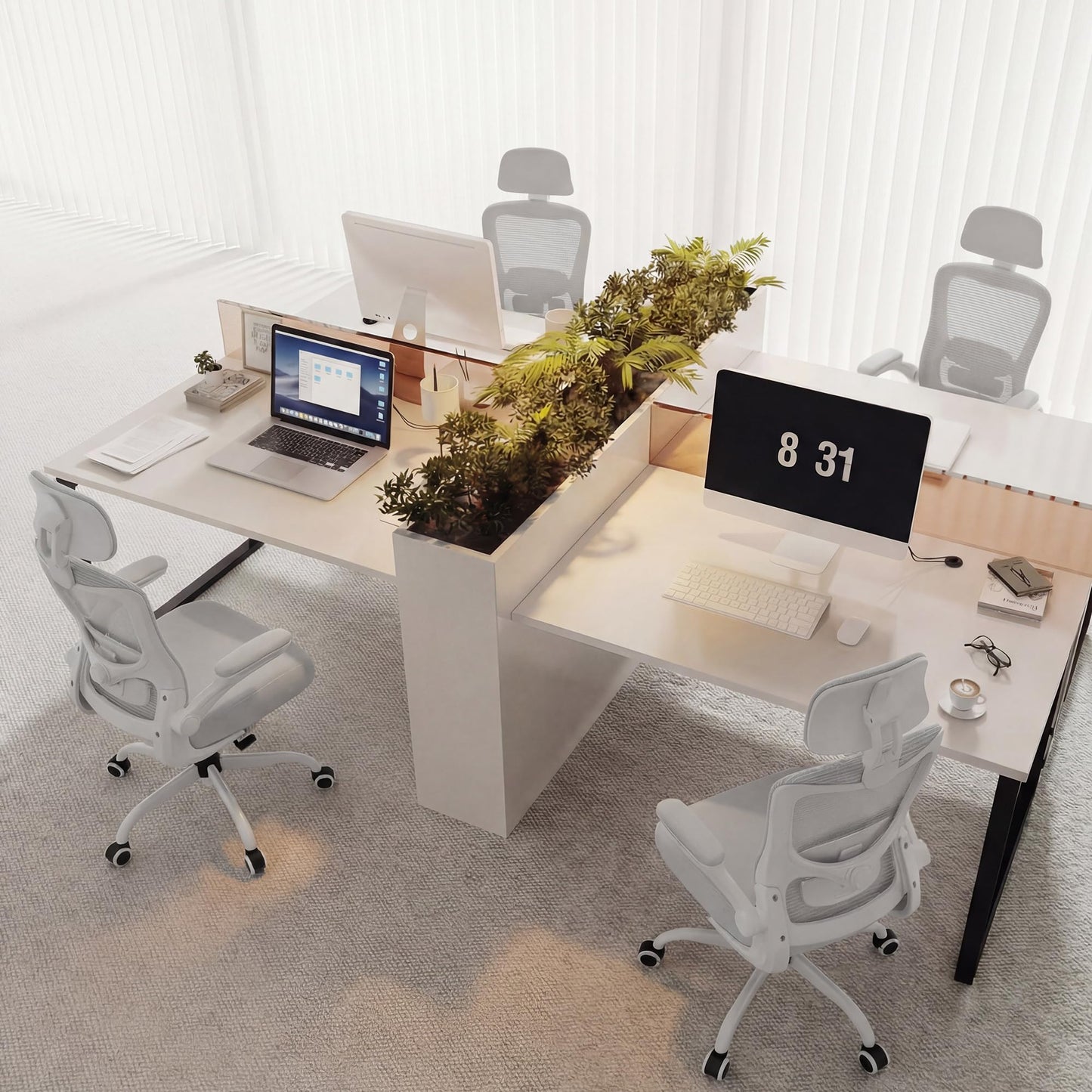Ergonomic Office Chair, High Back Mesh Office Chair with Adjustable Lumbar Support, Flip-Up Armrests, Swivel Computer Desk Chair for Home Office