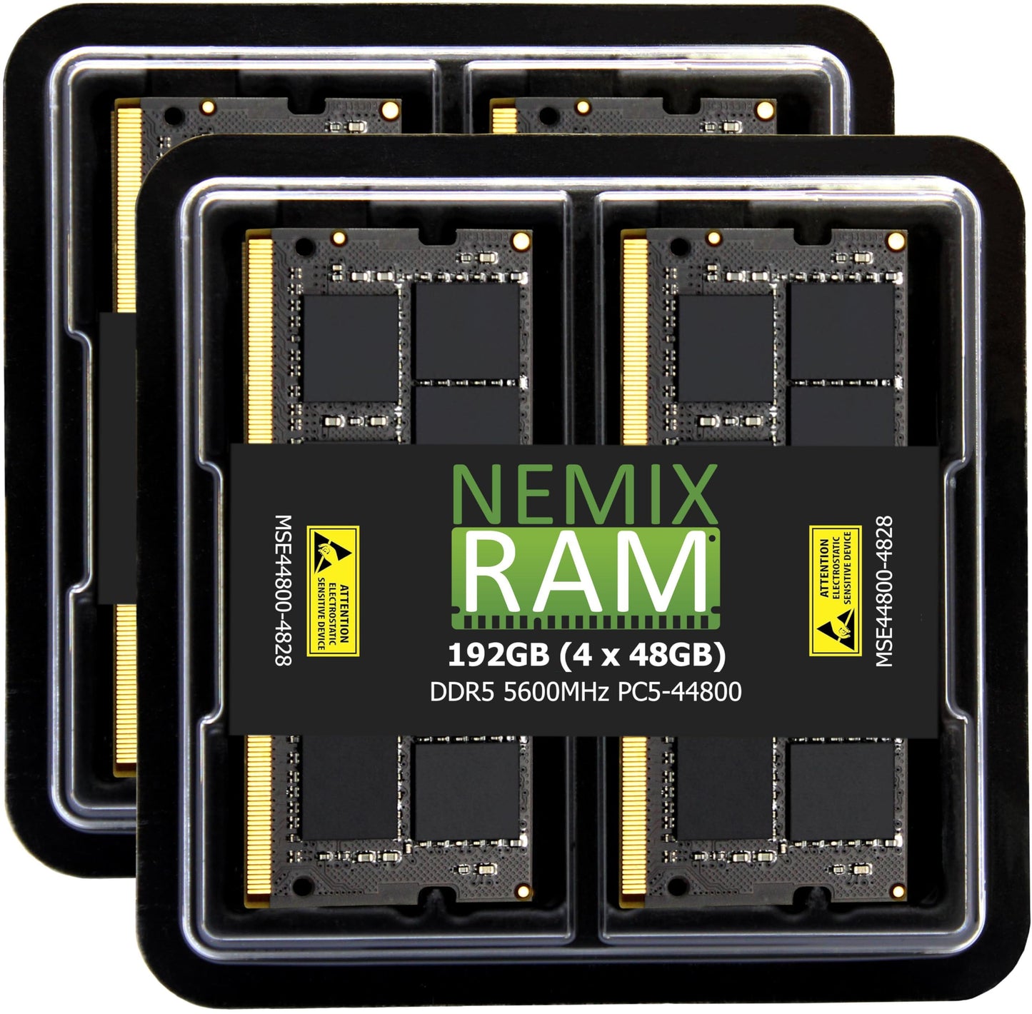 NEMIX RAM 192GB (4X48GB) DDR5 5600MHz PC5-44800 2Rx8 1.1V CL46 262-PIN ECC Unbuffered SODIMM Memory KIT
