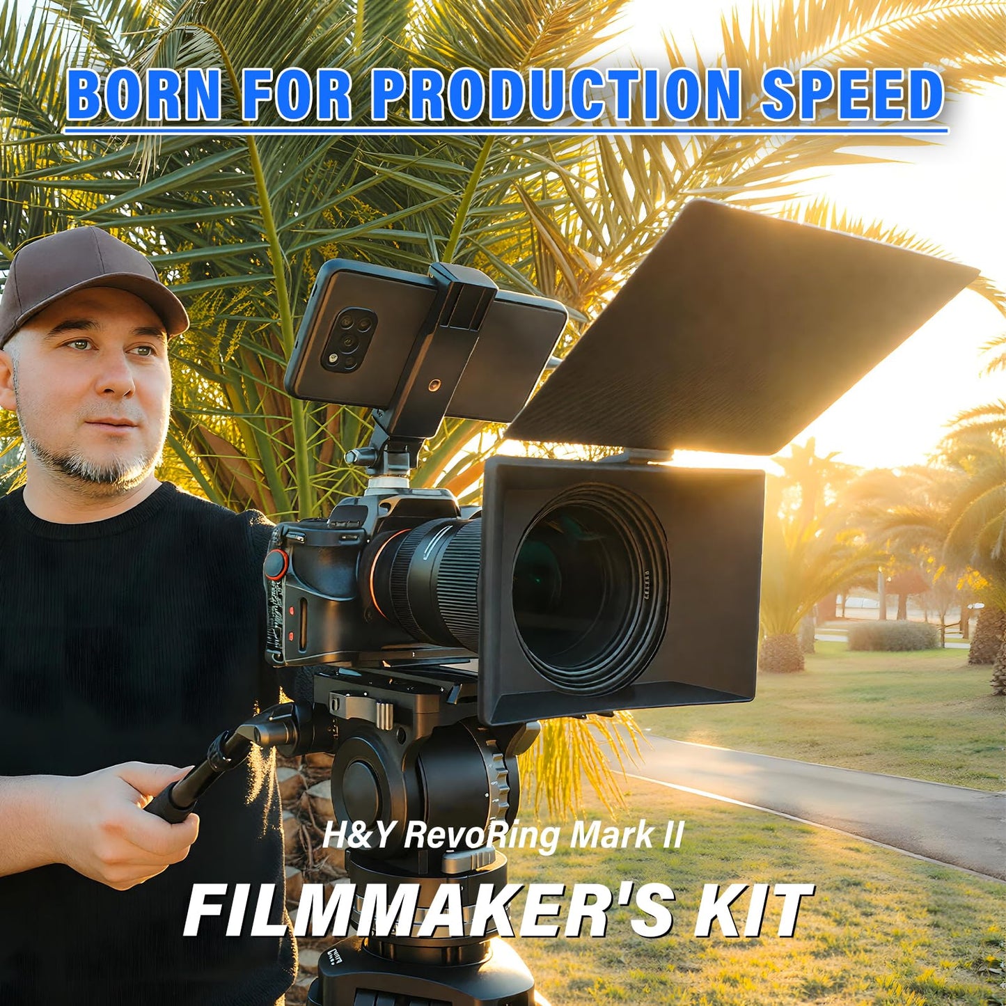 H&Y Filmmaker's Kit Revoring Mark II 67-82mm VND (ND3-1000) Neutral Density Filter & CPL Circular Polarizer + VND Converter + RevoSwift Magnetic Bridge Ring + Magnetic Matte Box + RevoRing Cap
