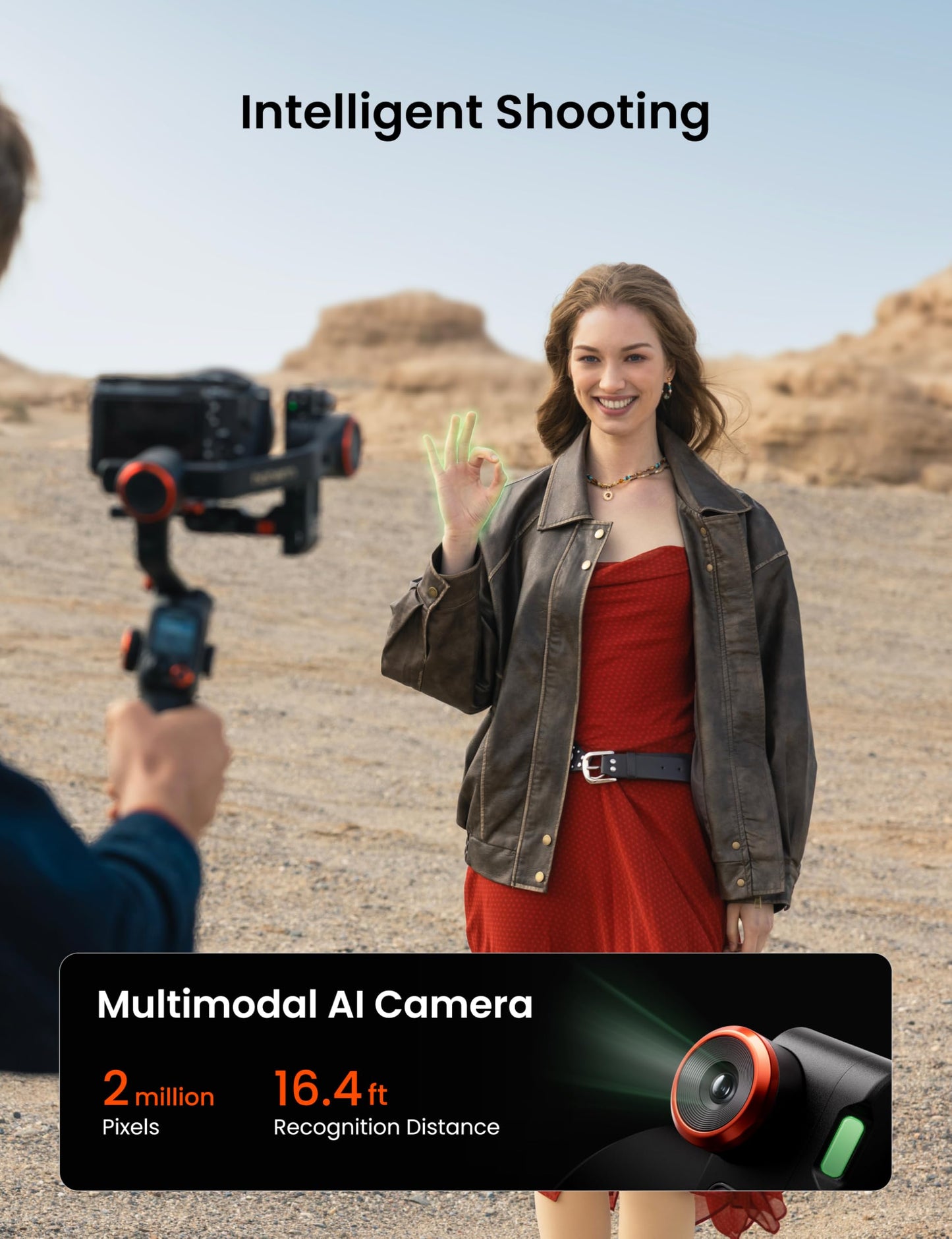 Hohem iSteady MT3 Pro Kit 3-Axis Gimbal Stabilizer for Camera, AI Tracker with Fill Light, for Mirrorless/Pocket/Action Camera/Smartphone, Detachable Touchscreen Control, for Canon/Nikon/Sony/Fujifilm