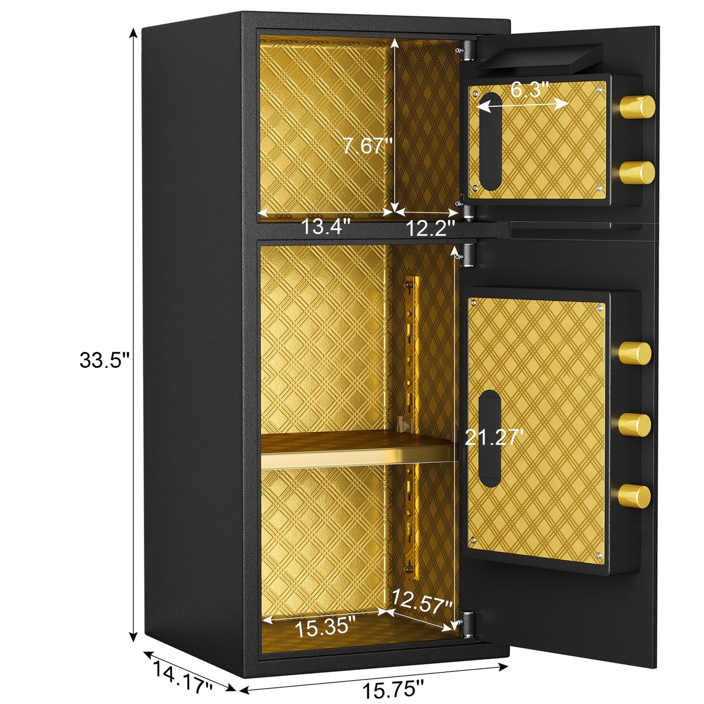 Password-Protected Fireproof and Waterproof Safe, Small Home Safe with Hidden Code Function, Wall-Mounted Cabinet-Style Safe for Home, Office, and Hotel, Digital Security Safe Box,A3