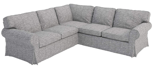 The Thick Cotton Ektorp 2 2 Sofa Cover Replacement Compatible with IKEA Ektorp Corner Or Sectional Sofa Slipcover. (50% Thicker Poly Flax Rust)