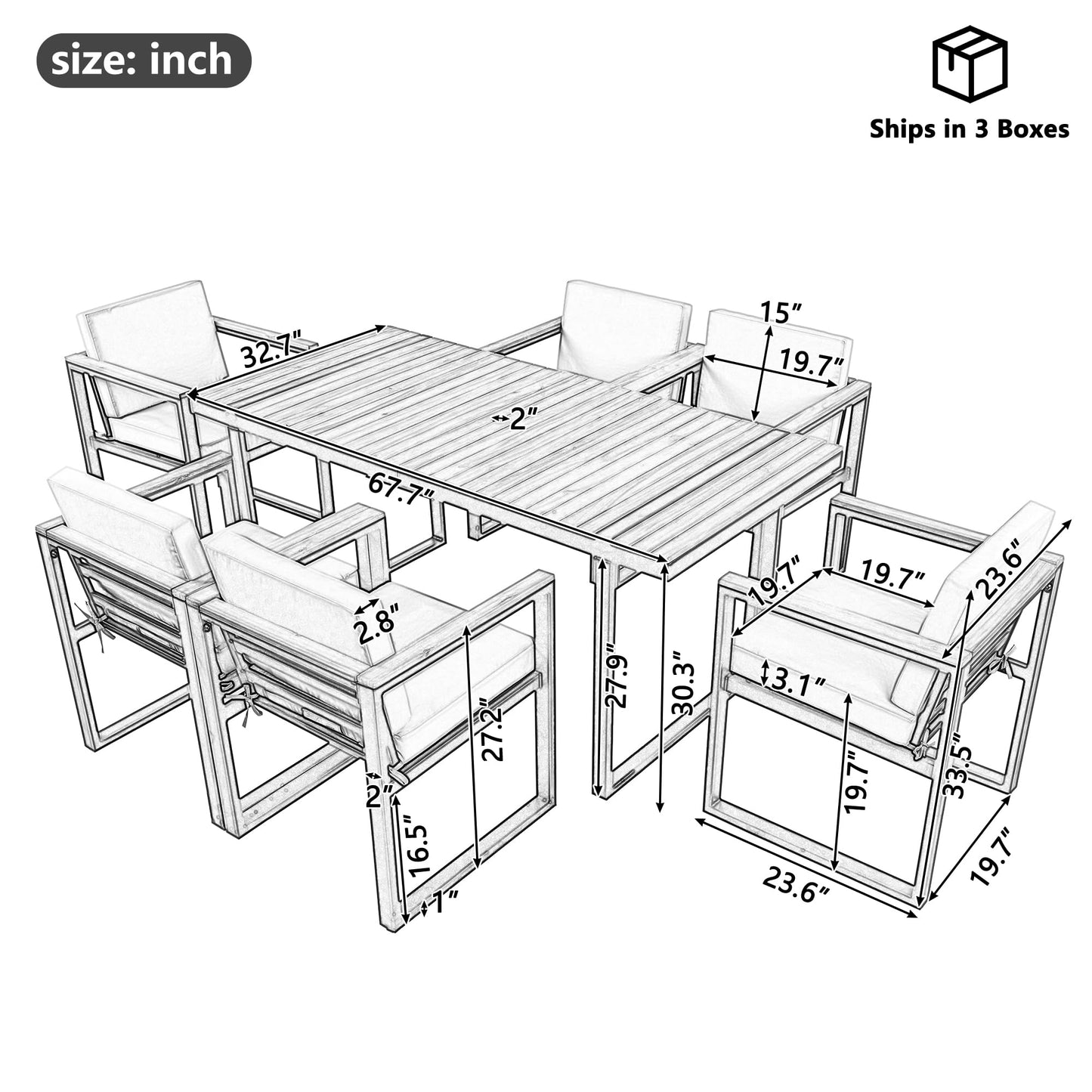 Outdoor Patio Sofa Set 4-Piece with Cushions, Woven Rope Design Seating, Acacia Wood & Steel Frame, Water-Resistant Fabric, 3-Seat Couch, Chairs & Dual-Layer Coffee Table for Garden Balcony, Grey
