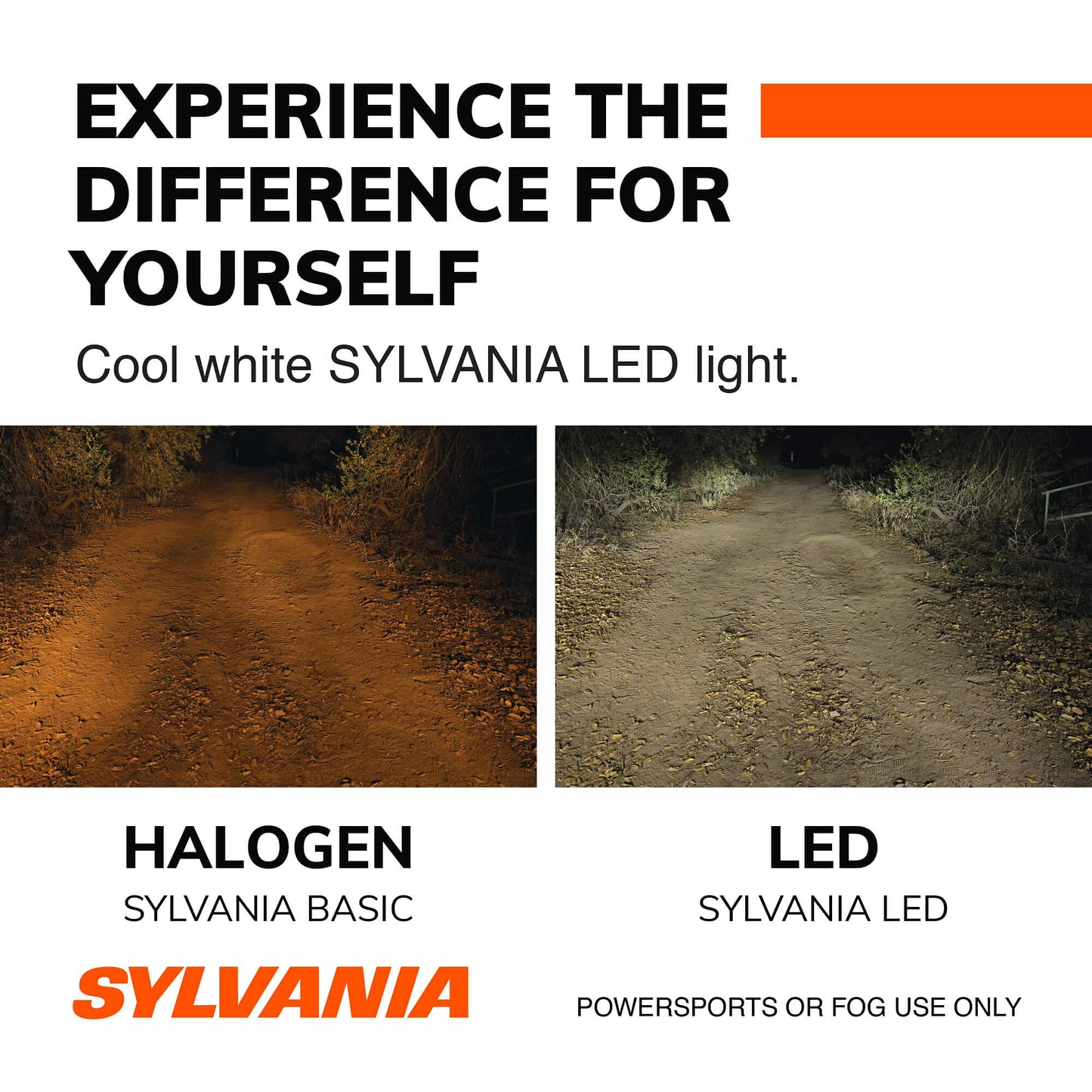 SYLVANIA H11 LED Headlight Bulbs - Off-Road/Fog Lights - Multicolor - Model H11SL.BX2 - 2 Pack