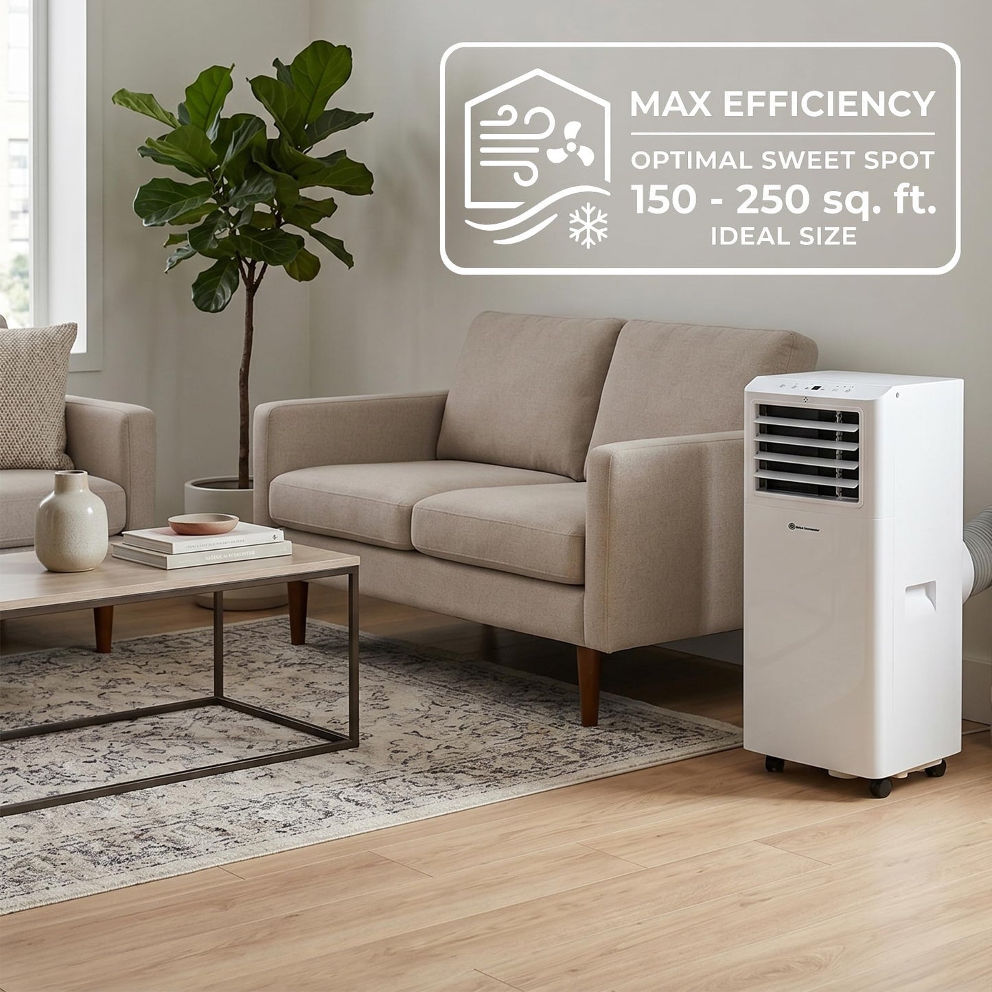 Global Commander Portable Air Conditioner Unit, 9000 BTU, (6K SACC), White (PAG-S06KCO630C)