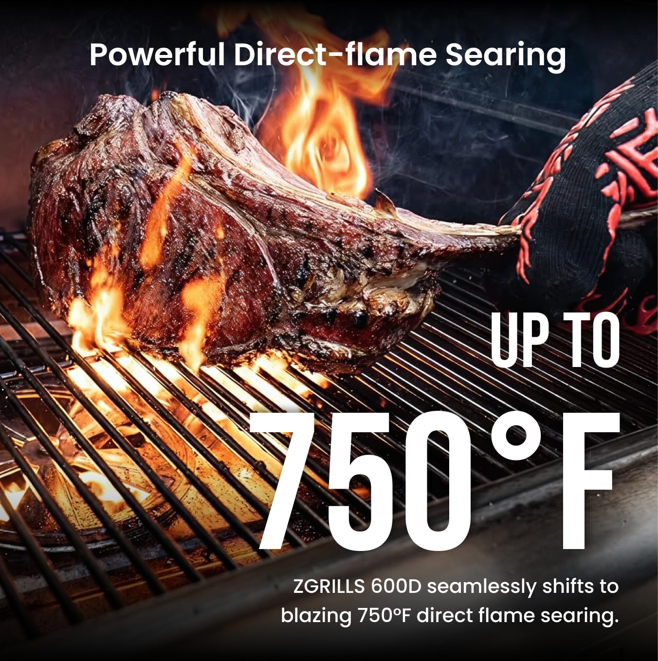 Z GRILLS 8-in-1 Outdoor BBQ Grill with PID 3.0 Controller, Wood Pellet Smoker, Auto Temperature Control, Huge Storage Cabinet Side Shelf with Tool Hooks, 572 sq in Cooking Area for Camping Party
