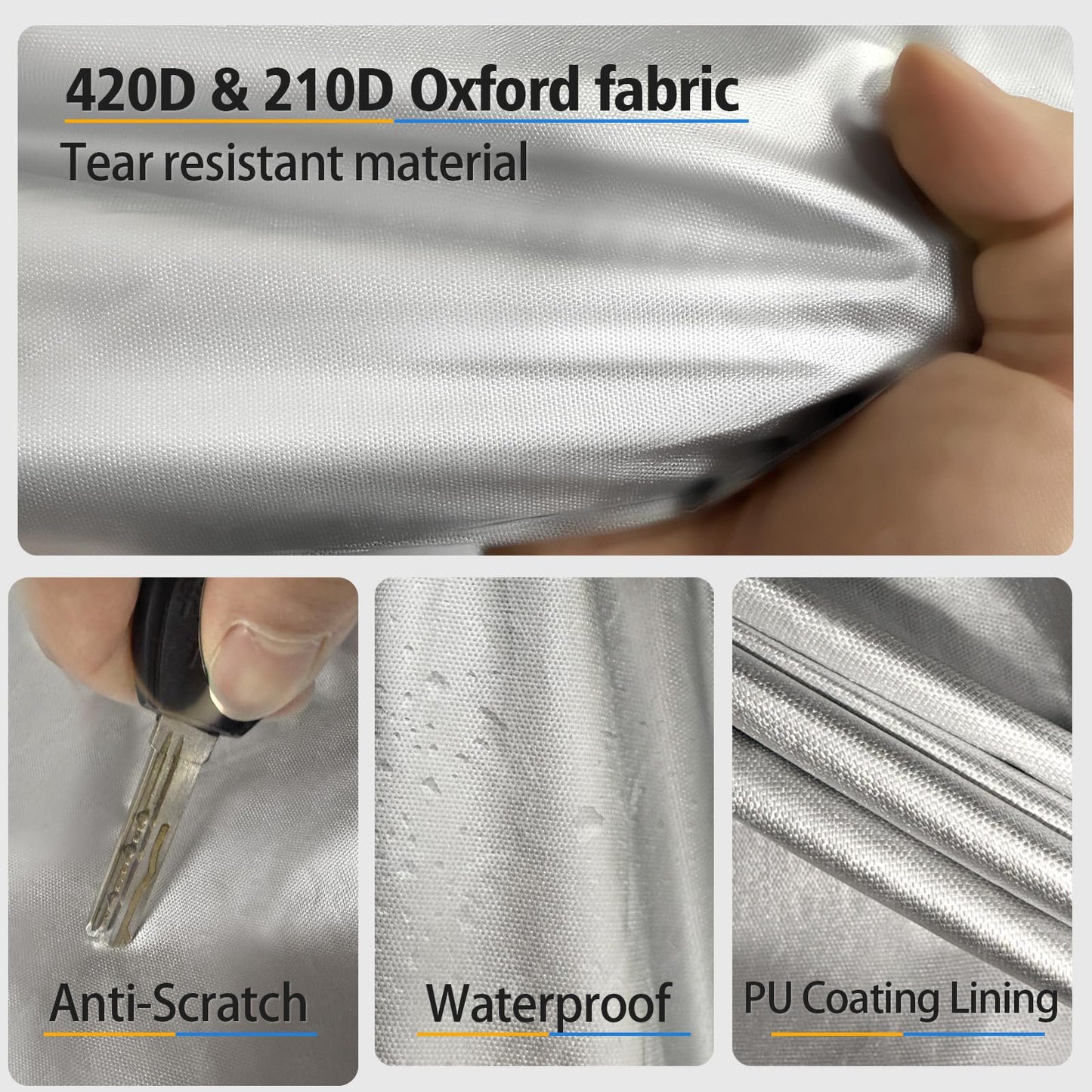 Dulepax Oxford RV Cover 27'-30' Travel Trailer Cover,Waterproof Camper Cover with 420D Oxford Fabric Anti-UV, Weatherproof, Ripstop Utility Trailer Covers