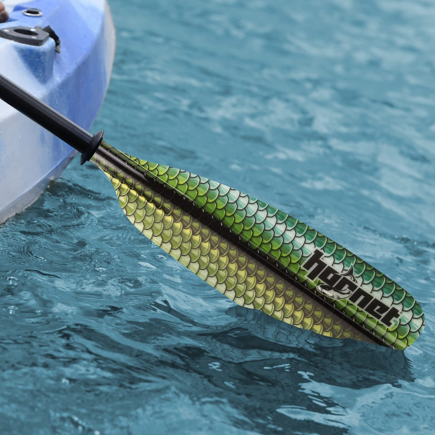Hornet Watersports Fiberglass Kayak Paddle for Adults- Ideal for Touring, Fishing and Boating- 90.5 inches / 230CM Adjustable with Carbon Fiber Shaft- Kayak Oars Kayaking Equipment