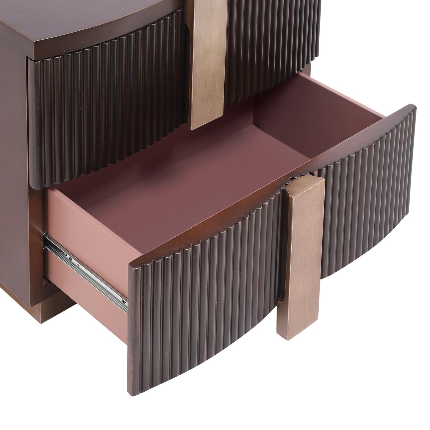Christopher Knight Home Boni Mid Century Modern Nightstand with Heavy Duty Base, Wood Night Stand with 2 Spacious Drawers, Bedside Table/End Table for Bedroom, Multipurpose Storage Cabinet, Dark Brown