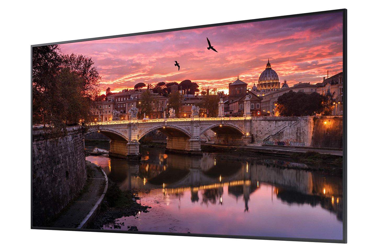 Samsung Business QB55R 55 inch 4K UHD LED Commercial Signage Display for Business with HDMI, Wi-Fi, 350 nit (LH55QBREBGCXZA)