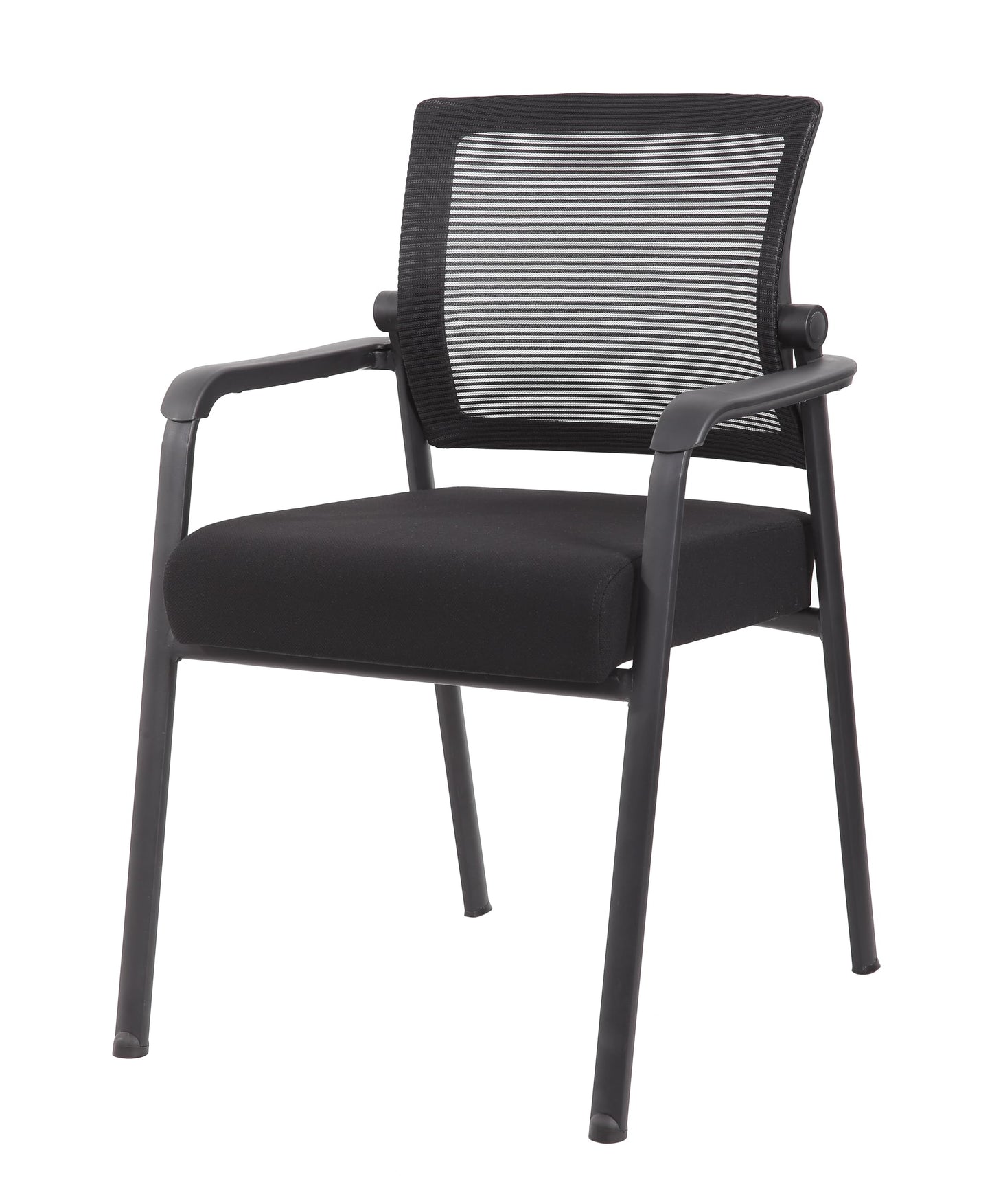 Boss Office Products 47" W Conference Table with 4 Mesh Guest Chairs, Mahogany