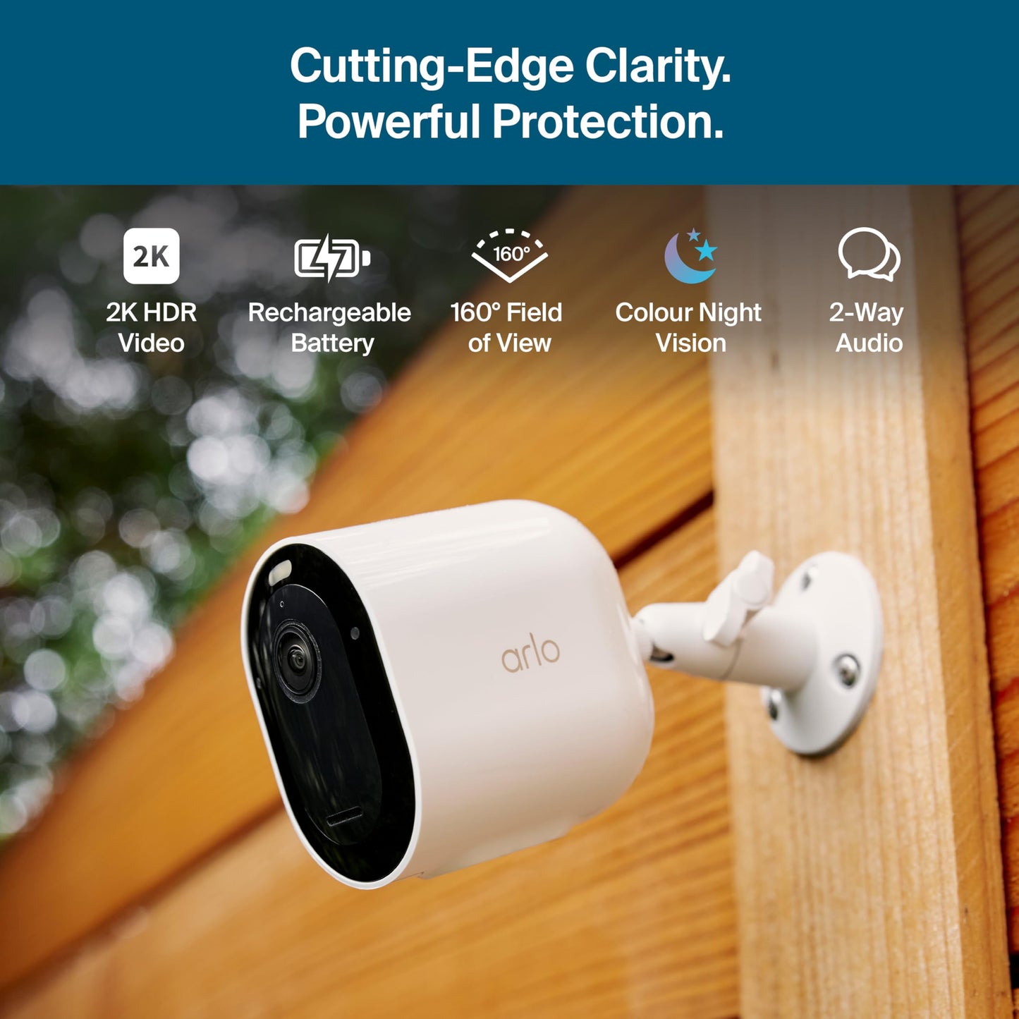 Arlo Pro Security Camera 2K HDR (6th Gen, 2025 Release) 3 Cam + 3 Solar Panels + 6 Months of Secure Plus Plan - Wireless Outdoor Camera, Battery Power, Person, Vehicle & Animal Detection, White