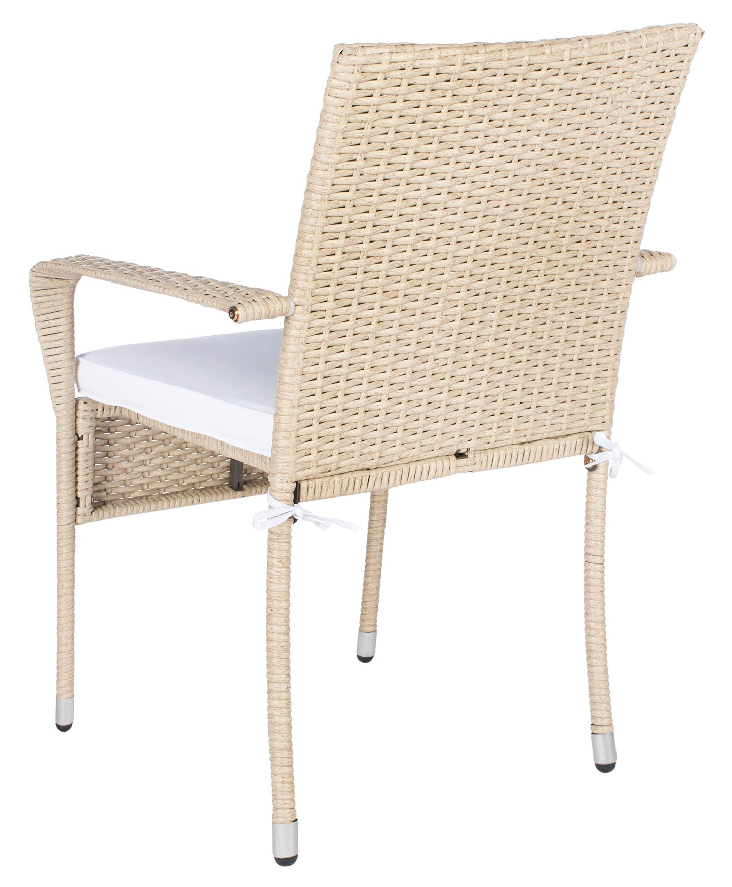 SAFAVIEH Outdoor Collection Laina Beige/White Bistro Set PAT7703B-2BX