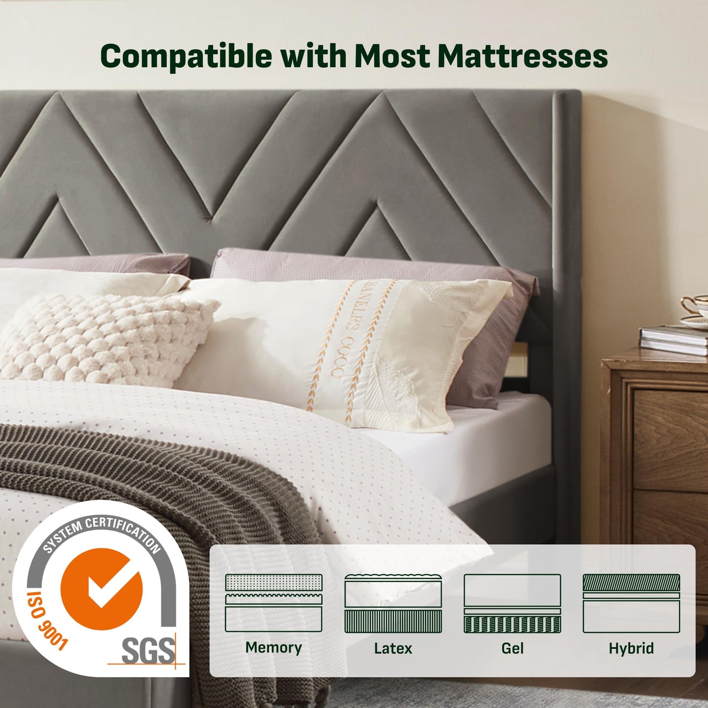 Softa Queen All-in-One Adjustable Bed Frame with Upholstered Bed Frame Headboard, Electric Bed with Remote Control and Whisper Quiet Motor, 10-Year Warranty