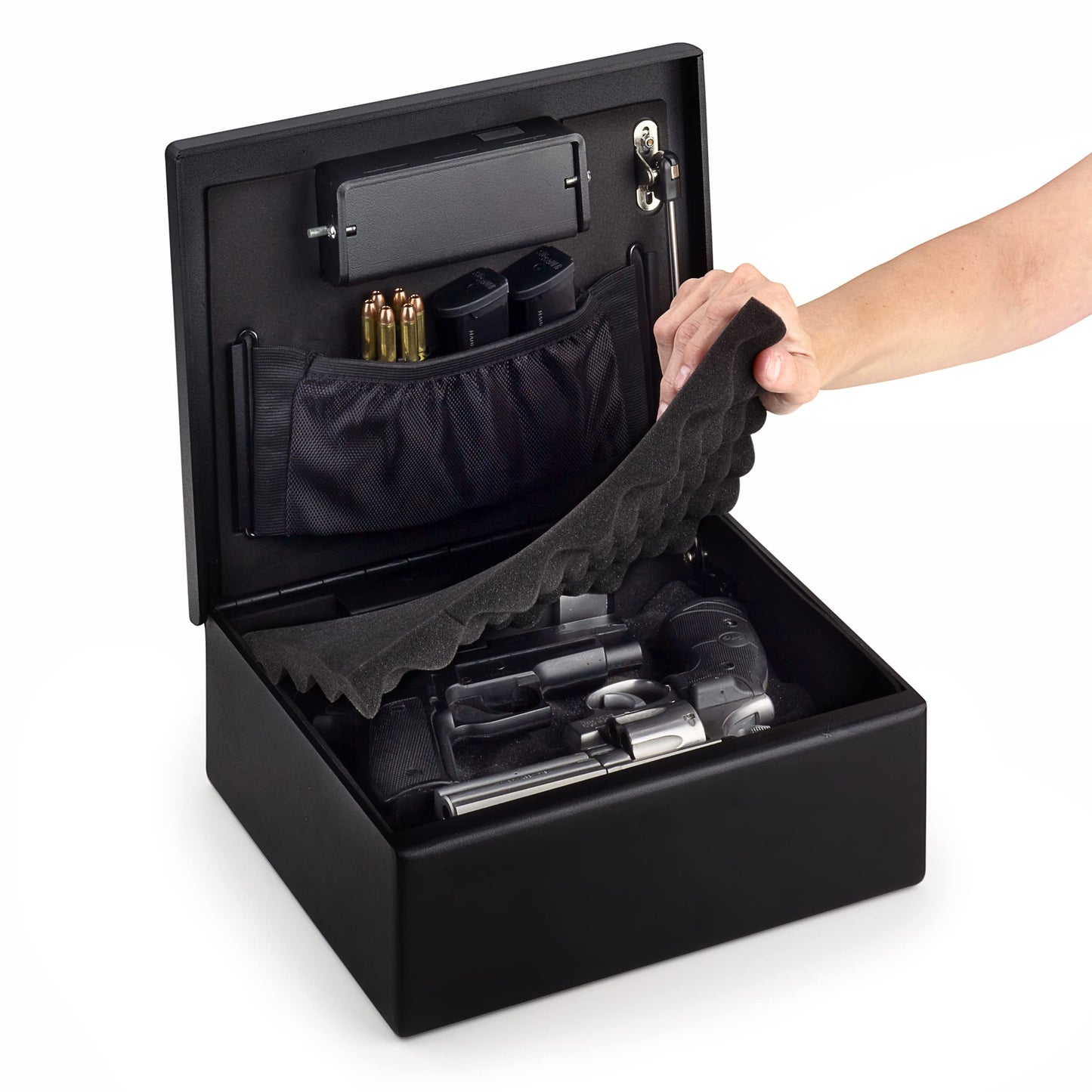 Viking Security Safe VS-12LSX Heavy Duty Mechanical Simplex Lock Two Gun Safe 2 Handgun Capacity Pistol with Security Cable Lock
