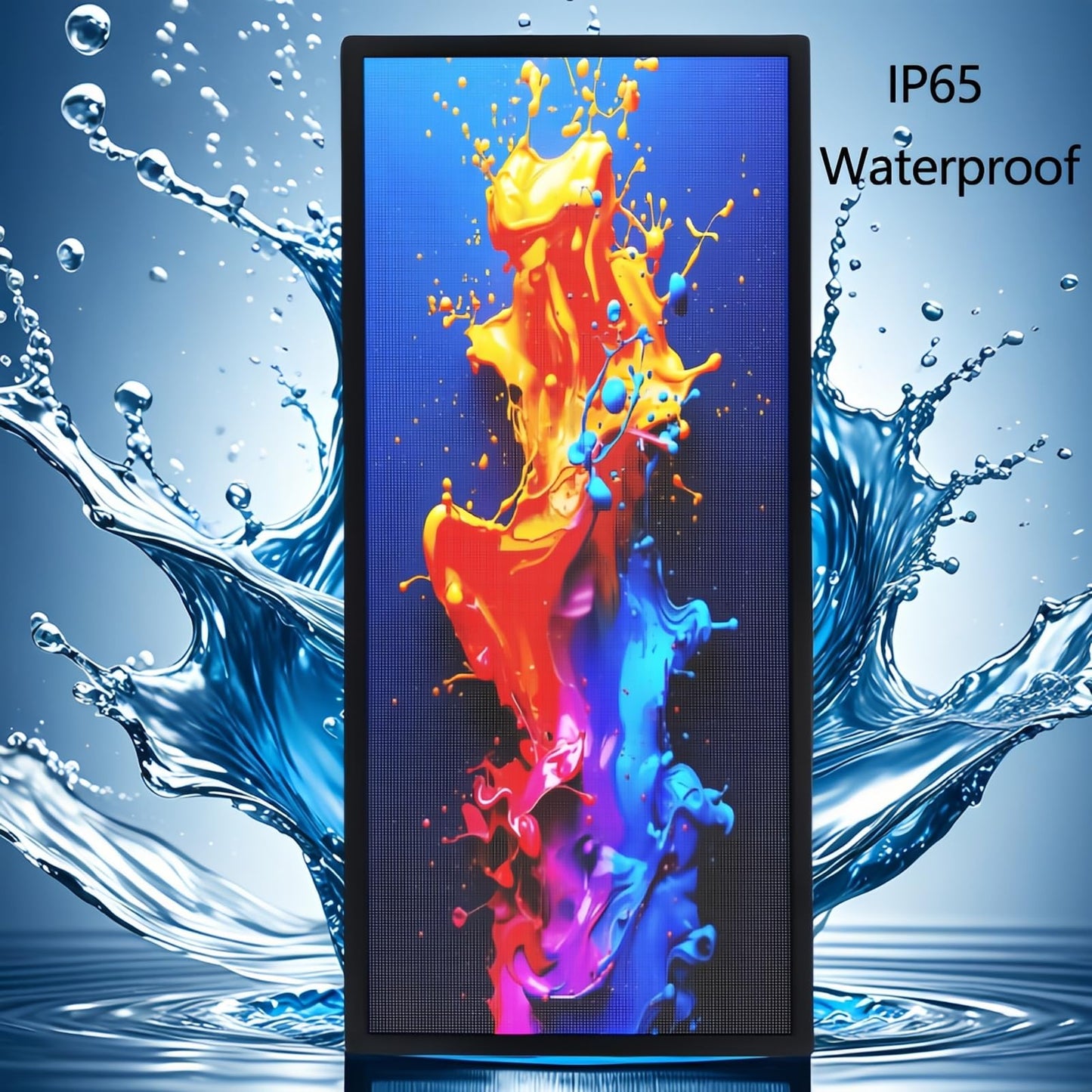 P3 Full Color LED Scrolling Programmable Sign Brightness Adjustable, IP65 Outdoor Digital Message Board, WiFi + USB Control Led Message Signs for Restaurant to Display Text/Images/Video 40''x17''