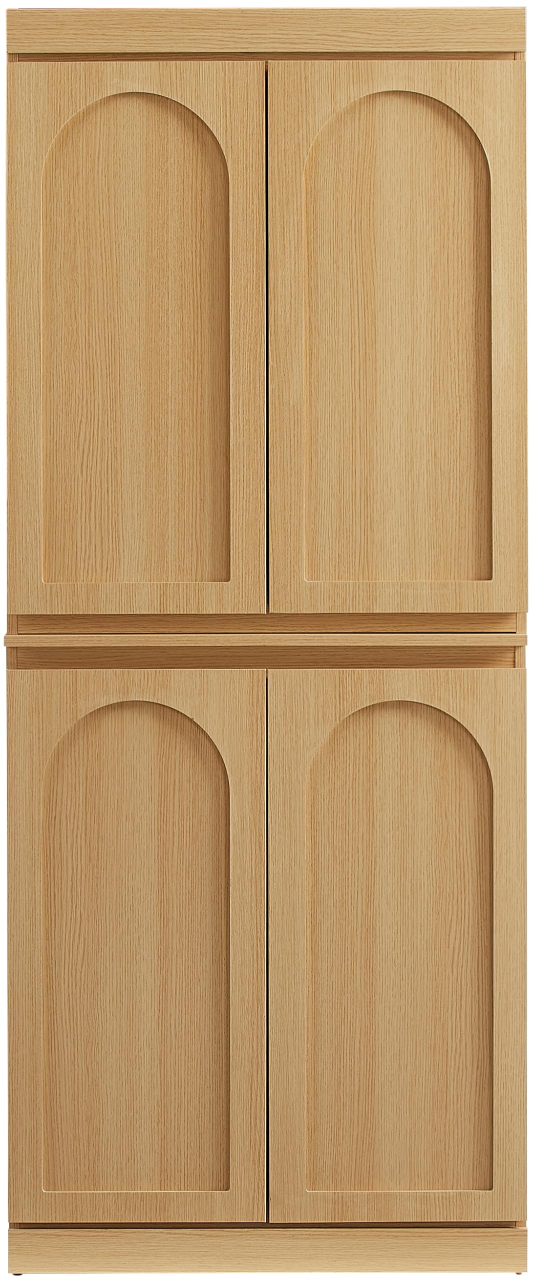 Crosley Furniture Marco Tall Modern Kitchen Pantry Storage Cabinet with Shelves, Dining, Laundry Room, Bathroom, Ash