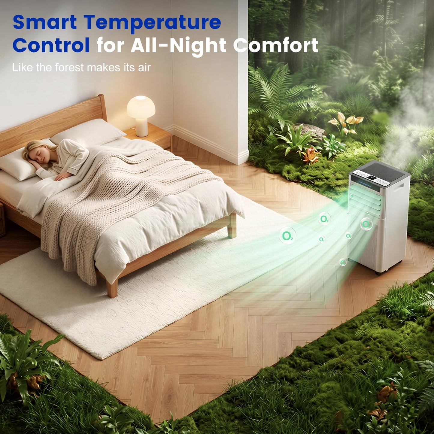 10000 BTU Portable Air Conditioners, Portable AC up to 450 Sq.Ft,4 in 1 Portable AC Unit with Cool,Dehumidifier,Fan Modes&Sleep,Remote Control&24H Timer,AC Unit for Bedrooms