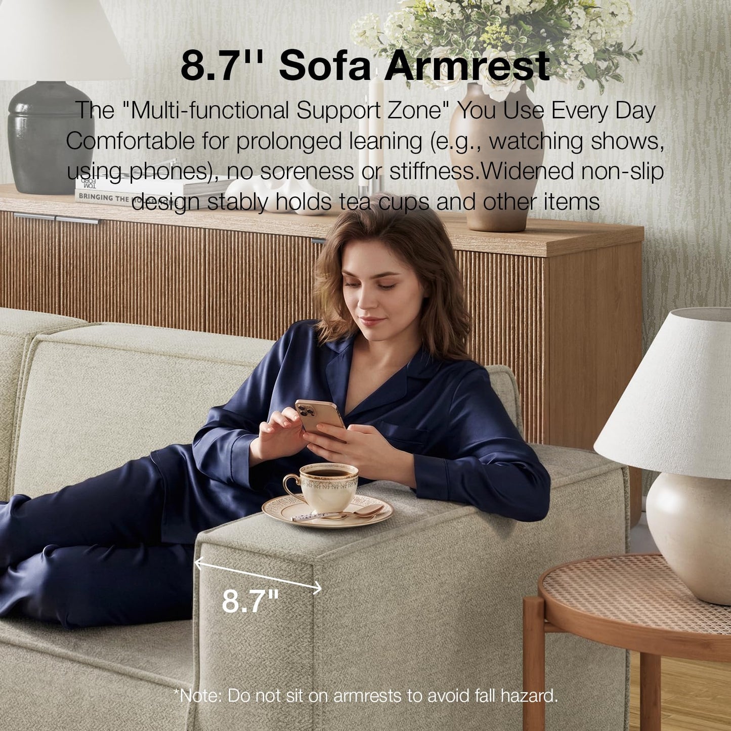 Novilla 109" Modular Sectional Sofa, No Assembly Cloud Sectional Couch with Smarts Coil® Support, Chenille Fabric L Shape Boneless Couch for Living Room Apartment, Beige (L-Arm 4 Seat w/ 1 Ottoman)