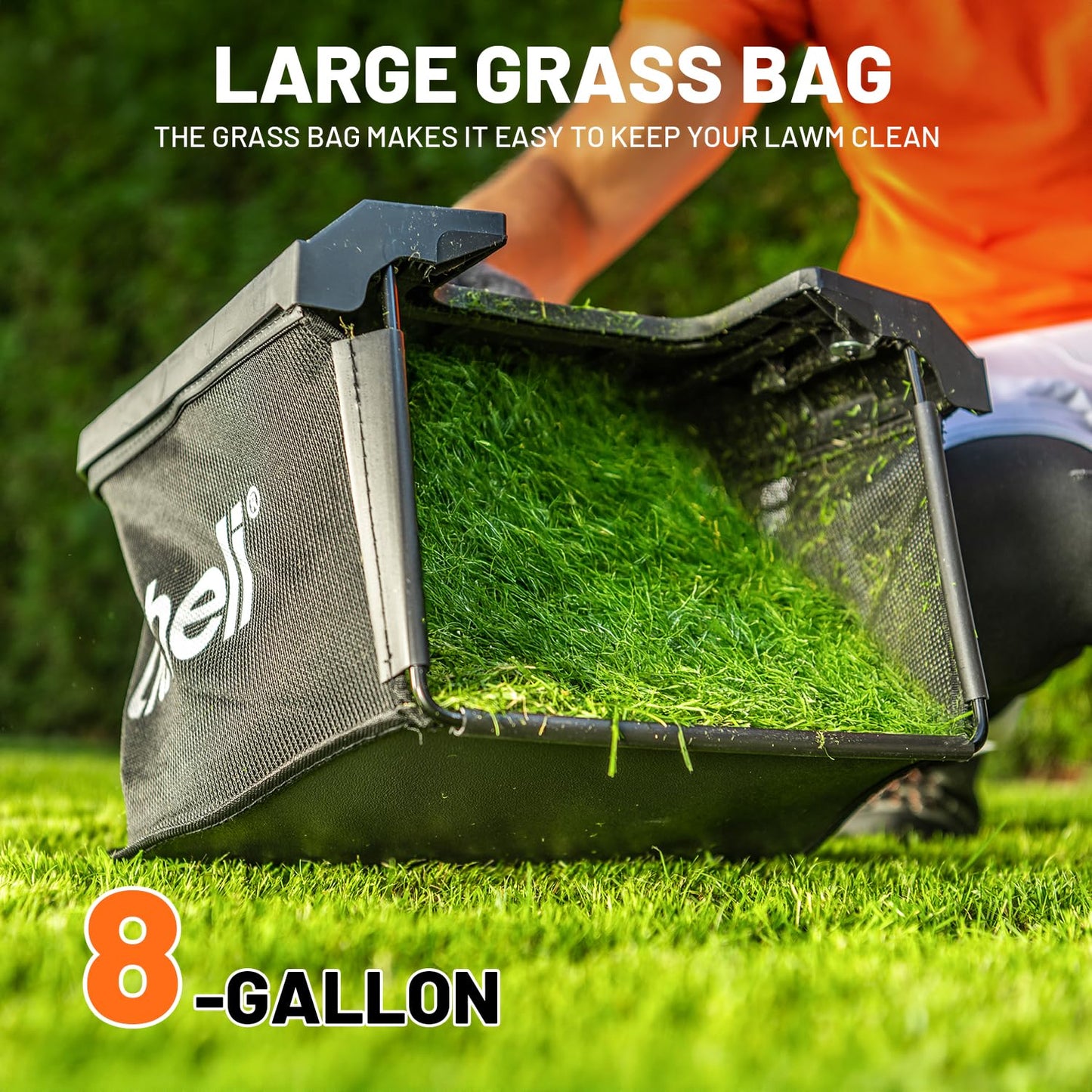 Litheli Cordless Lawn Mower 13 Inch, U20 Handy+ 20V Electric Lawn Mowers for Garden, Yard and Farm, 5 Heights Adjustment, Light Weight,2 x 4.0Ah Portable Battery Included
