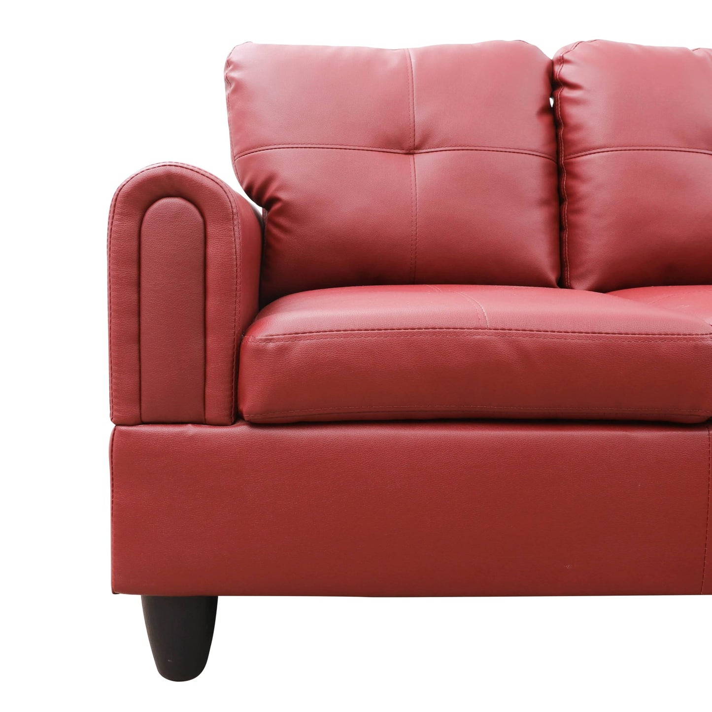 NicBex Sectional Couch 3 Pieces Sofa Set, L-Shaped Modular Couches for Living Room, Furniture Sets with Lounge Chaise & Storage Ottoman, Multi-Scene Use for Apartment & Office, Ruby