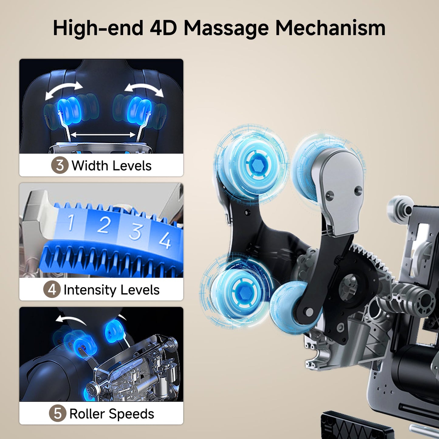 Real Relax 4D Massage Chair Full Body, Zero Gravity SL Track Recliner with Backlit Toch Pad, Negative Ion Purification, Aromatherapy, 20 Auto Modes, Yoga Stretching, Auto Body Scan, Black