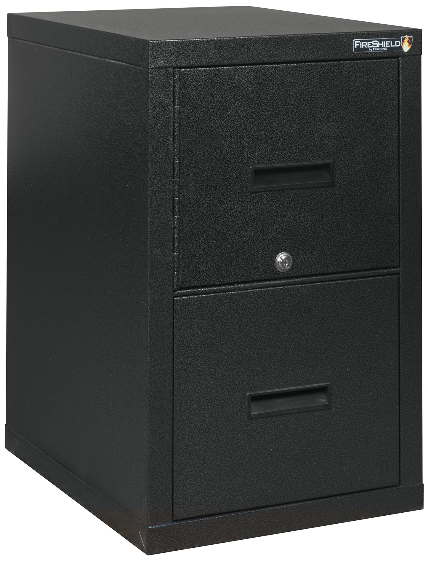 FireKing® FireShield 22" D Vertical 1-Drawer File Cabinet and Safe, Metal, Black Stone