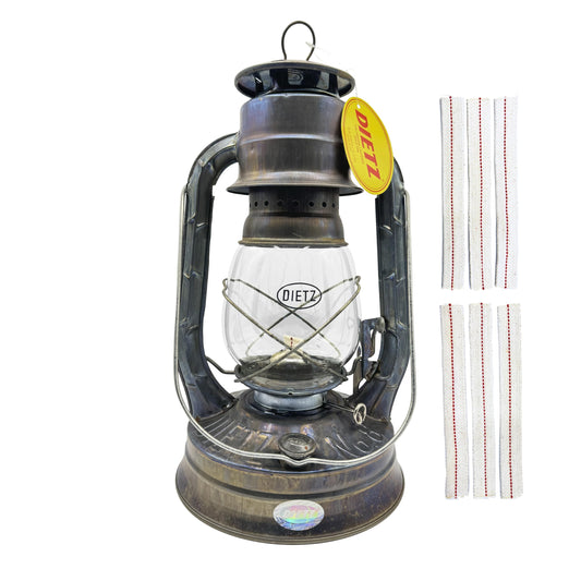 LIGHT OF MINE Unfinished Oil Lantern - Dietz #08, Metal, Multicolor, Model LOM-LAMP-8, Includes 7/8in Replacement Wick Strips
