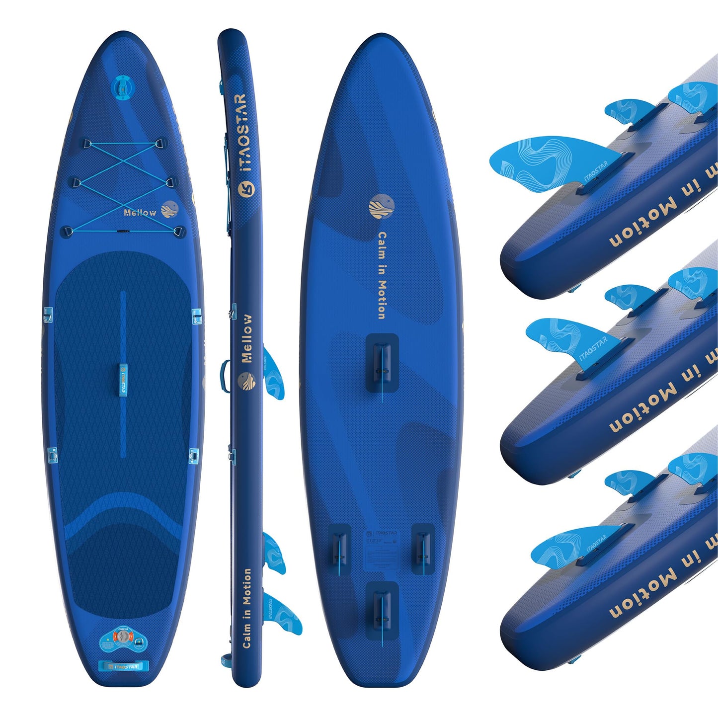 iTAOSTAR M01D 11’×33" Stand Up Paddle Board - Premium SUP Board Kit with 5 Fins - Inflatable Paddleboard for Adults & Youth - All Skill Levels - for Lakes, Oceans & Fishing