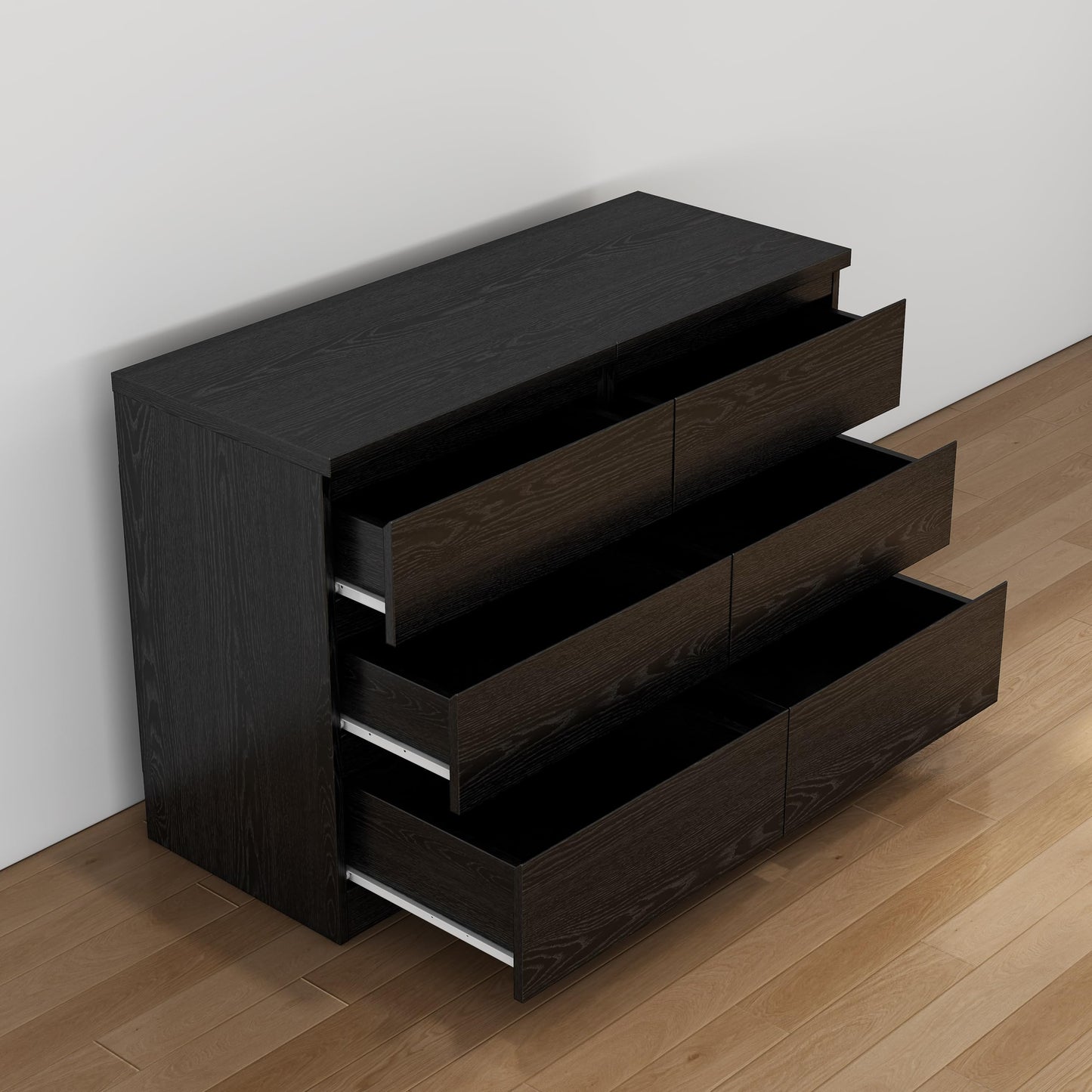 Lyon Sence Nightstand with Drawers, Bedside Table with Drawers, Sofa Side Table Storage Cabinet, Night Stand for Bedroom Living Room (2, 3 Drawers Black)