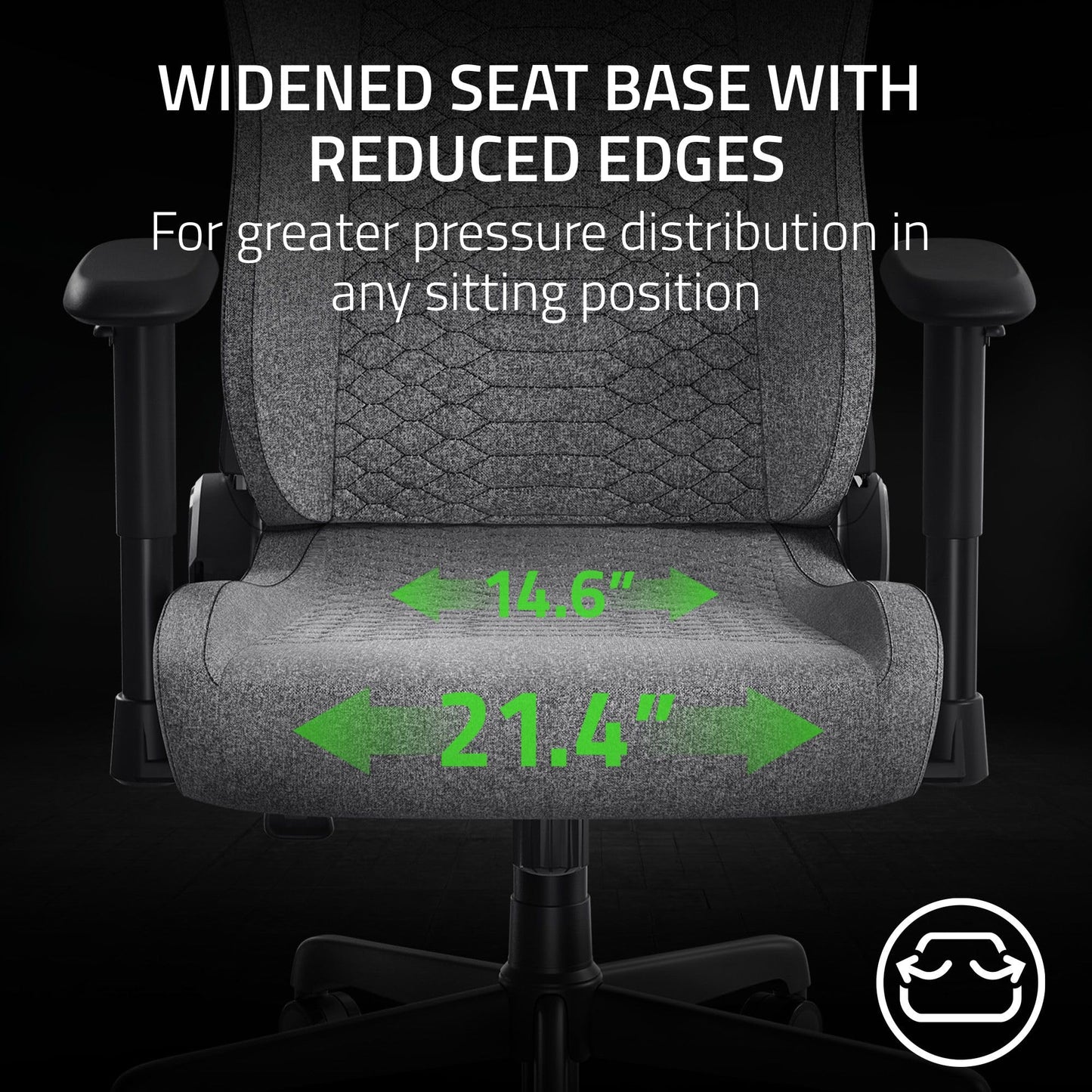 Razer Iskur V2 X Ergonomic Gaming Chair: Built-in Lumbar Support - Widened Seat - High Density Foam Cushions - Adjustable 152 Degree Recline - 2D Armrests - Plush Fabric Finish - Light Gray Edition