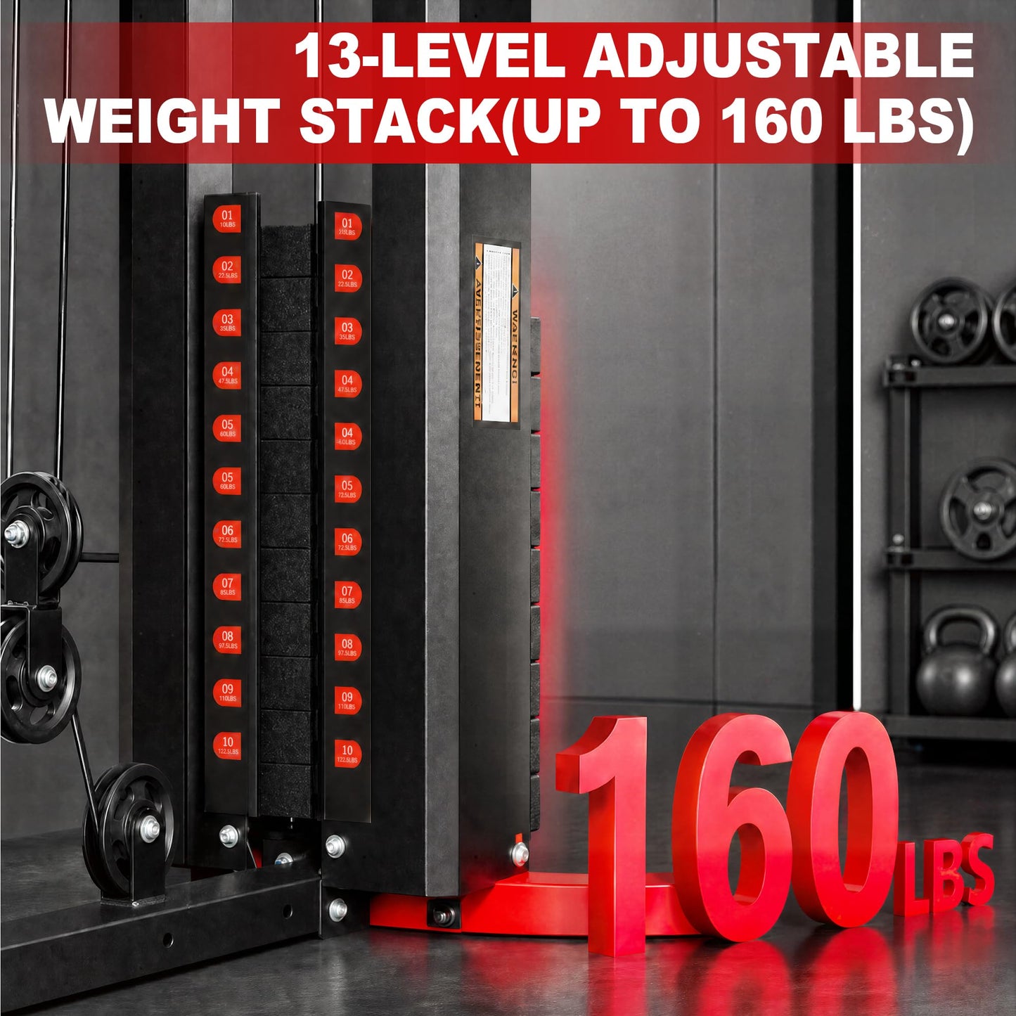 Signature Fitness Home Gym System Workout Station, Smith Machine & Leg Press – Multifunctional All-in-One for Full Body Strength Training, LAT Pull-Down, Pulley System, and Seated Rowing